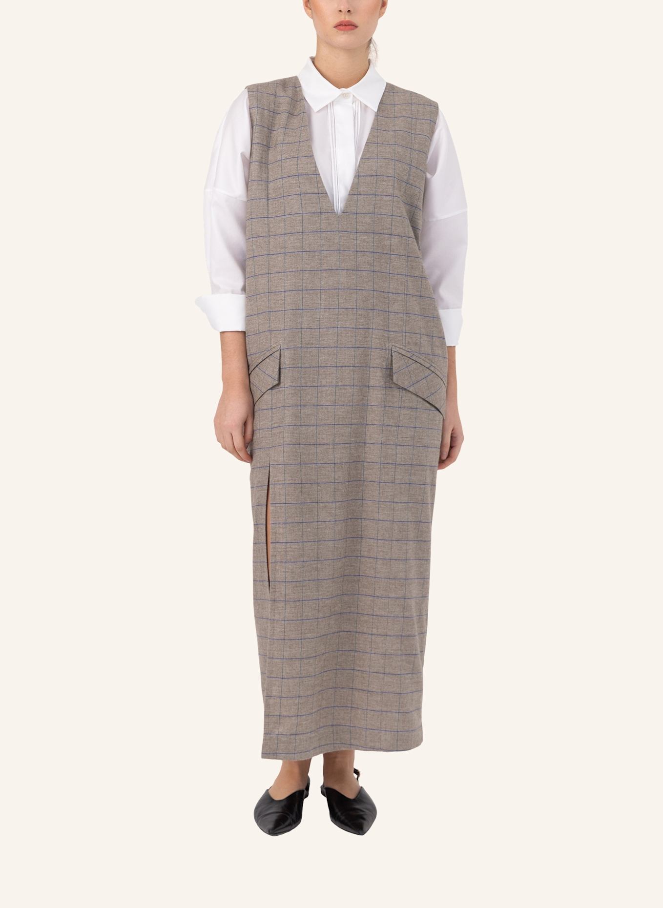 Helene Galwas Ärmelloses Kleid JOSEPHA: GRAU