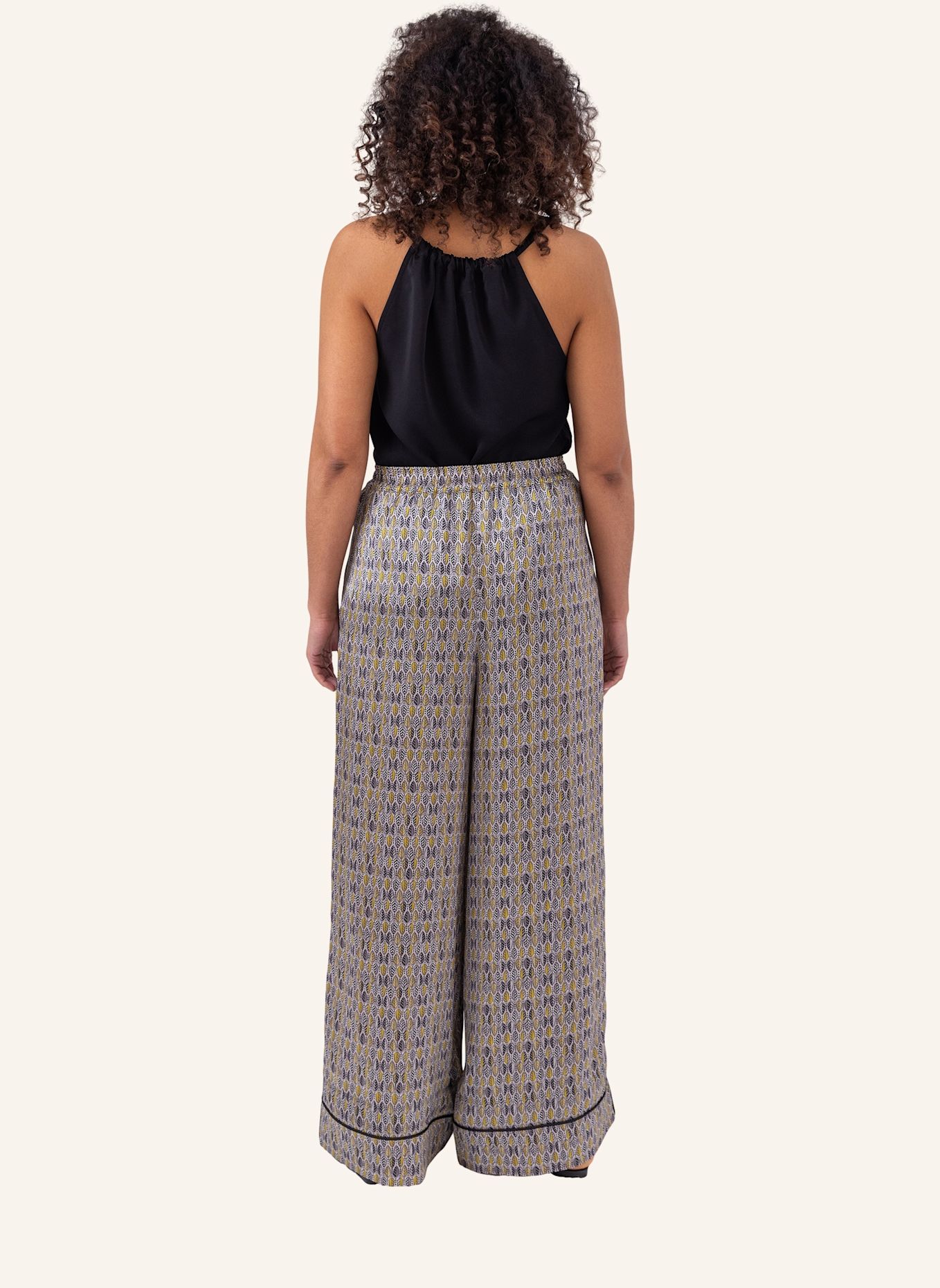 Helene Galwas Hose aus Seidensatin JARA: SILBER