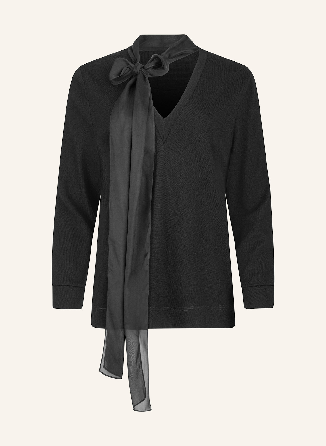 Helene Galwas Pullover mit V-Ausschnitt JUNA: SCHWARZ