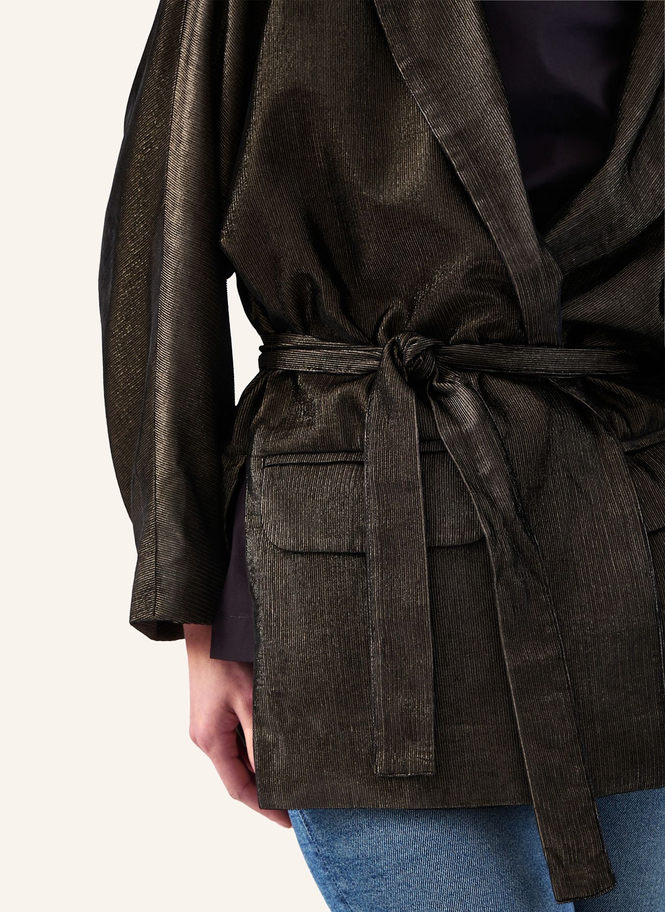 Helene Galwas Blazer Jacke aus feinem Samt HALEA: SCHWARZ