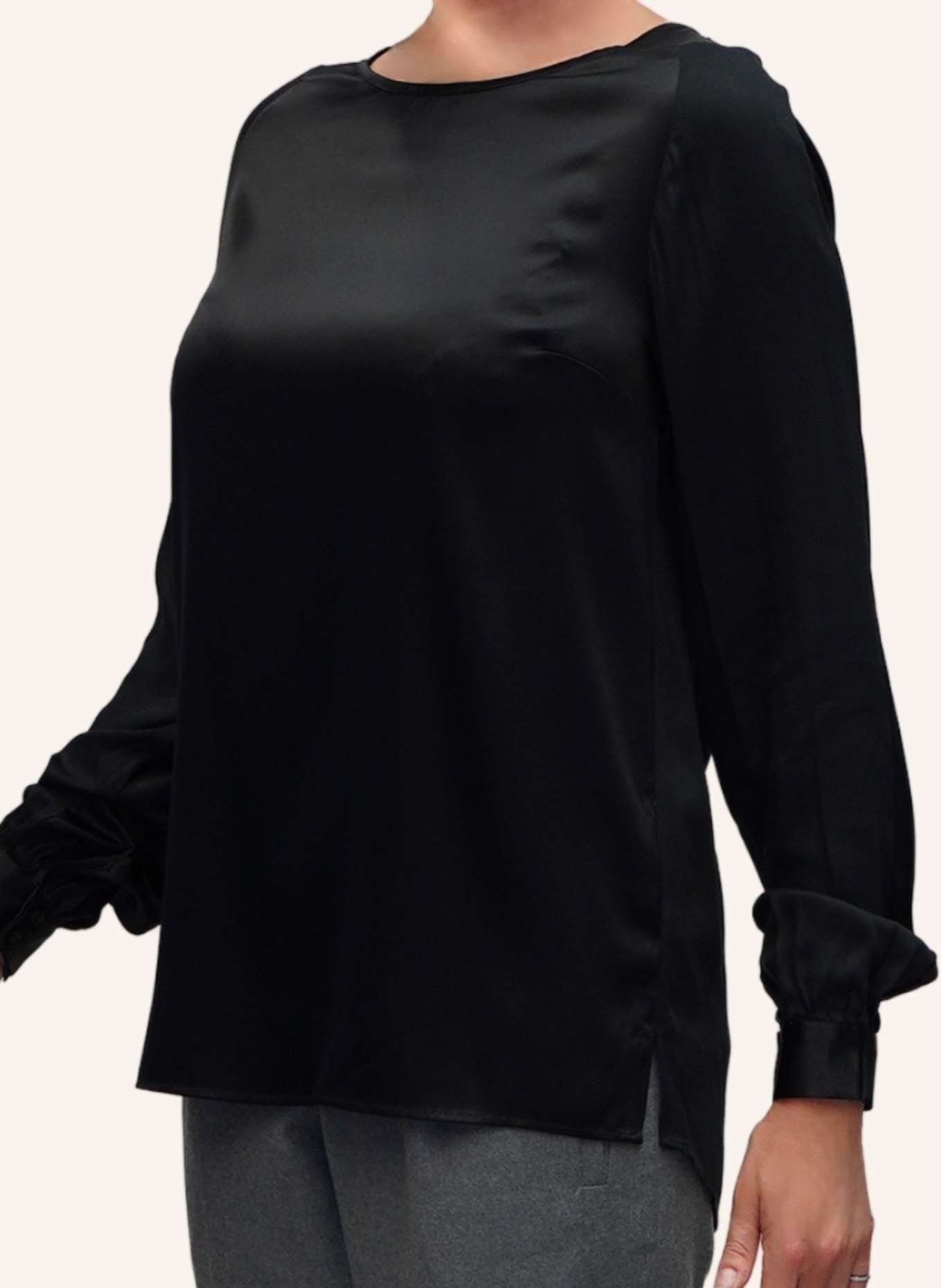 Helene Galwas Langarmbluse ALINA: SCHWARZ