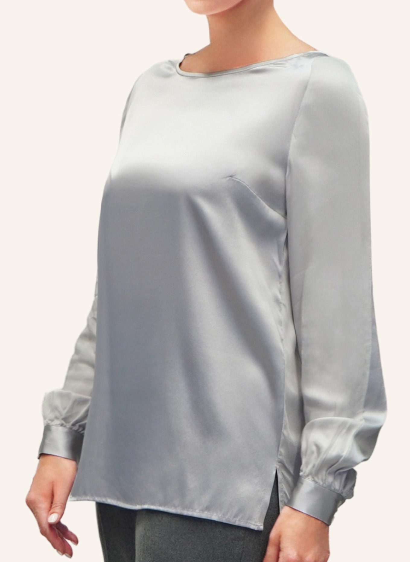 Helene Galwas Langarmbluse ALINA: SILBER