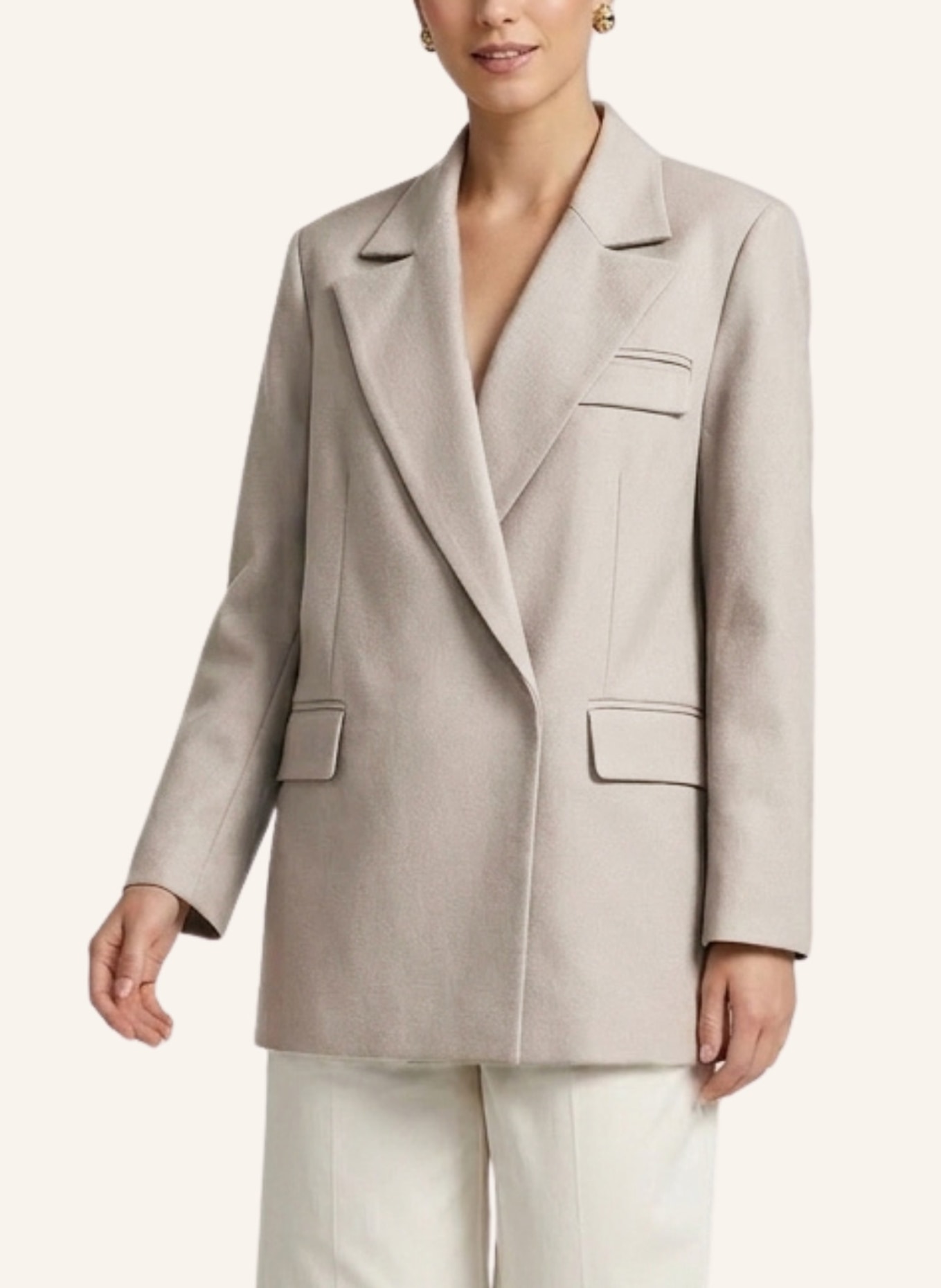 Helene Galwas Oversize Blazer aus Wolle JESSICA: BEIGE