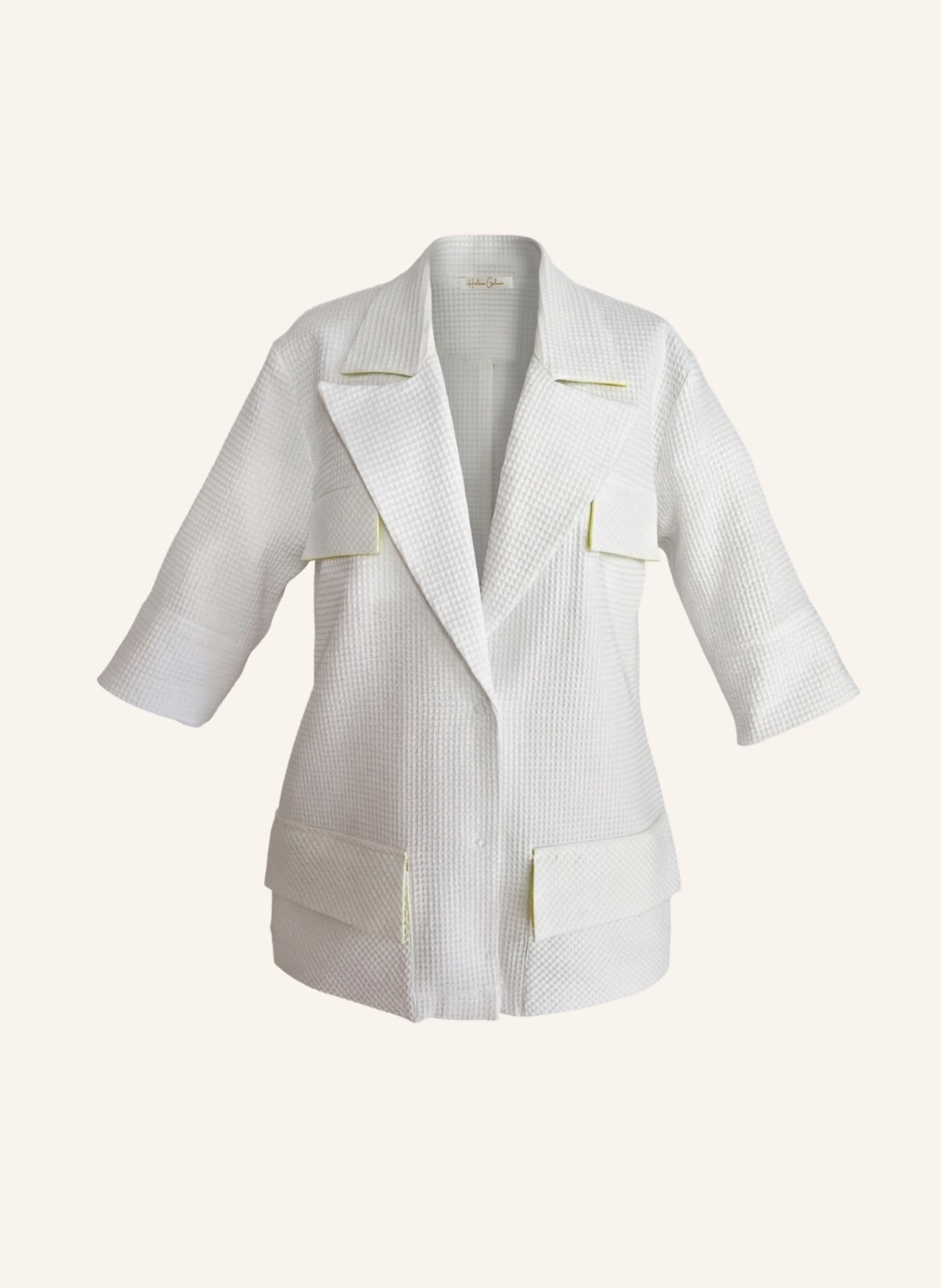 Helene Galwas Feminin taillierter Sommerblazer GEMMARE: WEISS