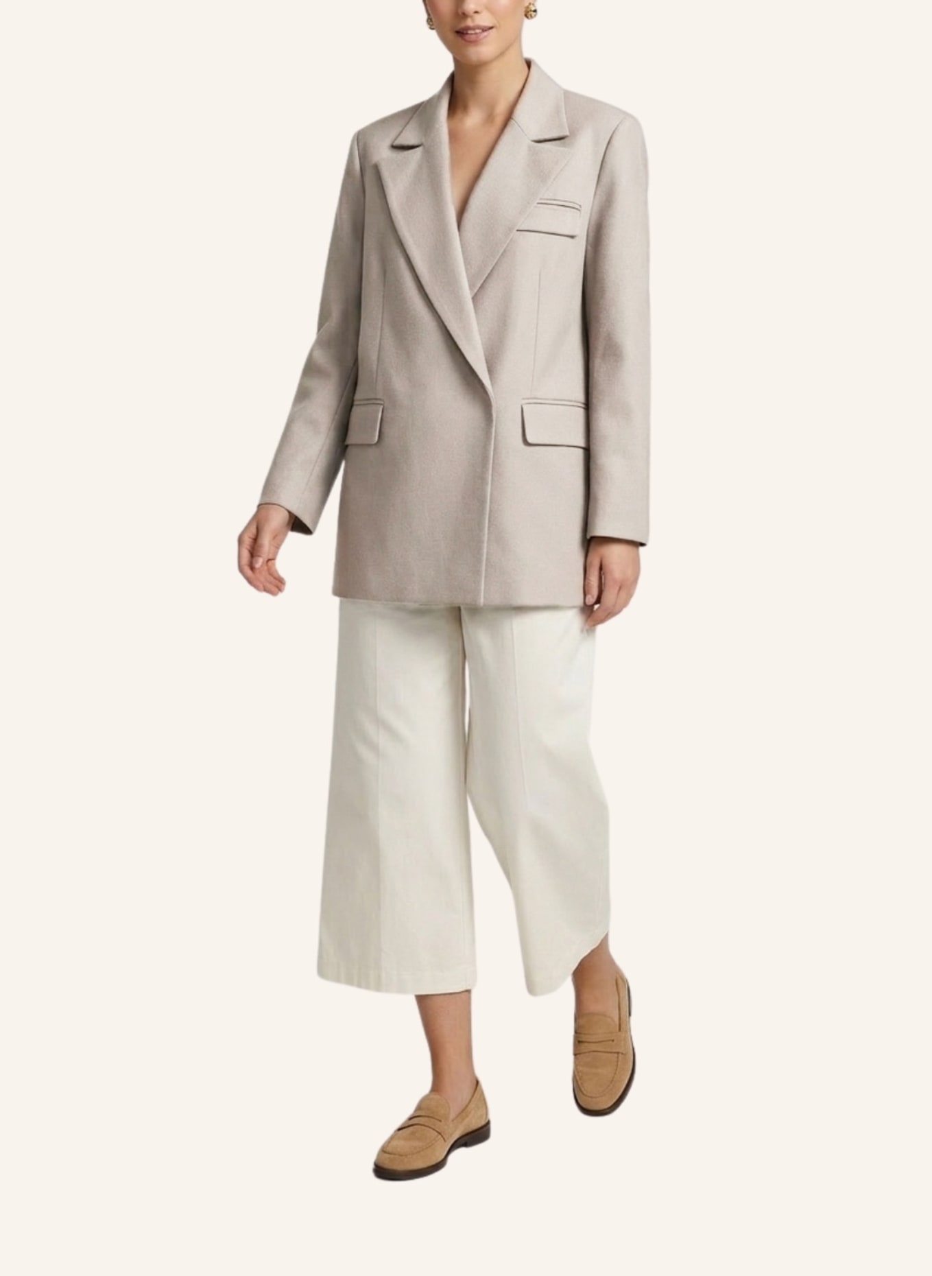 Helene Galwas Oversize Blazer aus Wolle JESSICA: BEIGE