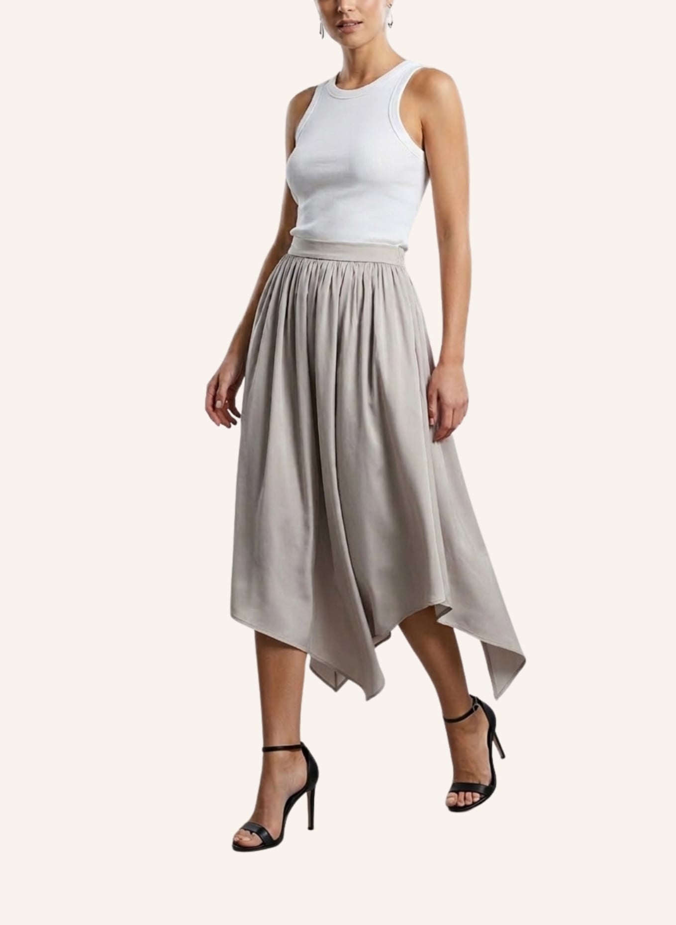 Helene Galwas Rock aus Viscose ILKARE: BEIGE