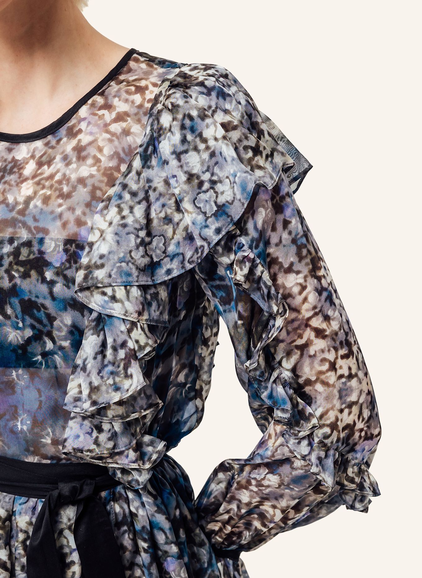 Helene Galwas Minikleid aus Seide BECKYRE: BLAU