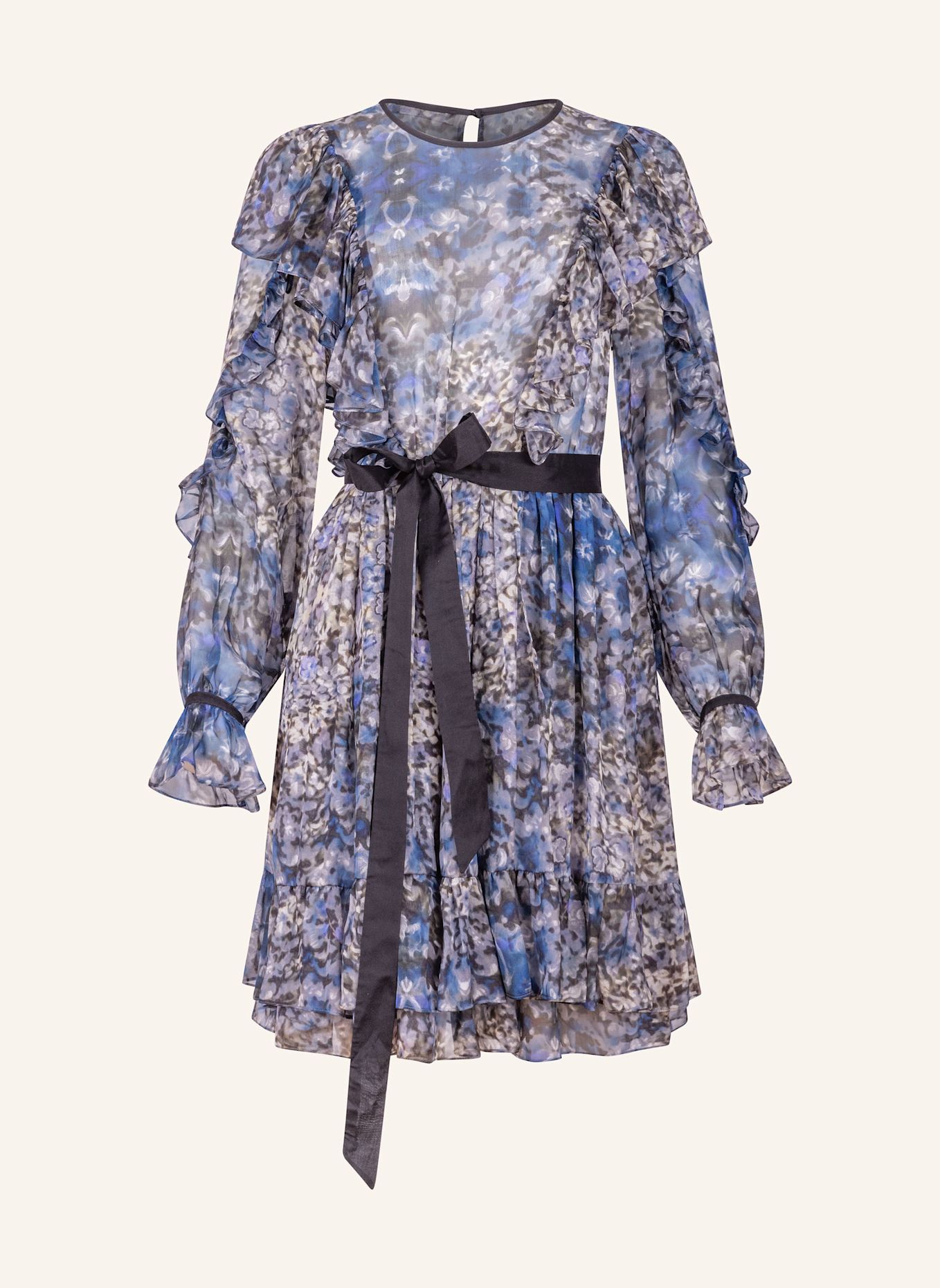 Helene Galwas Minikleid aus Seide BECKYRE: BLAU