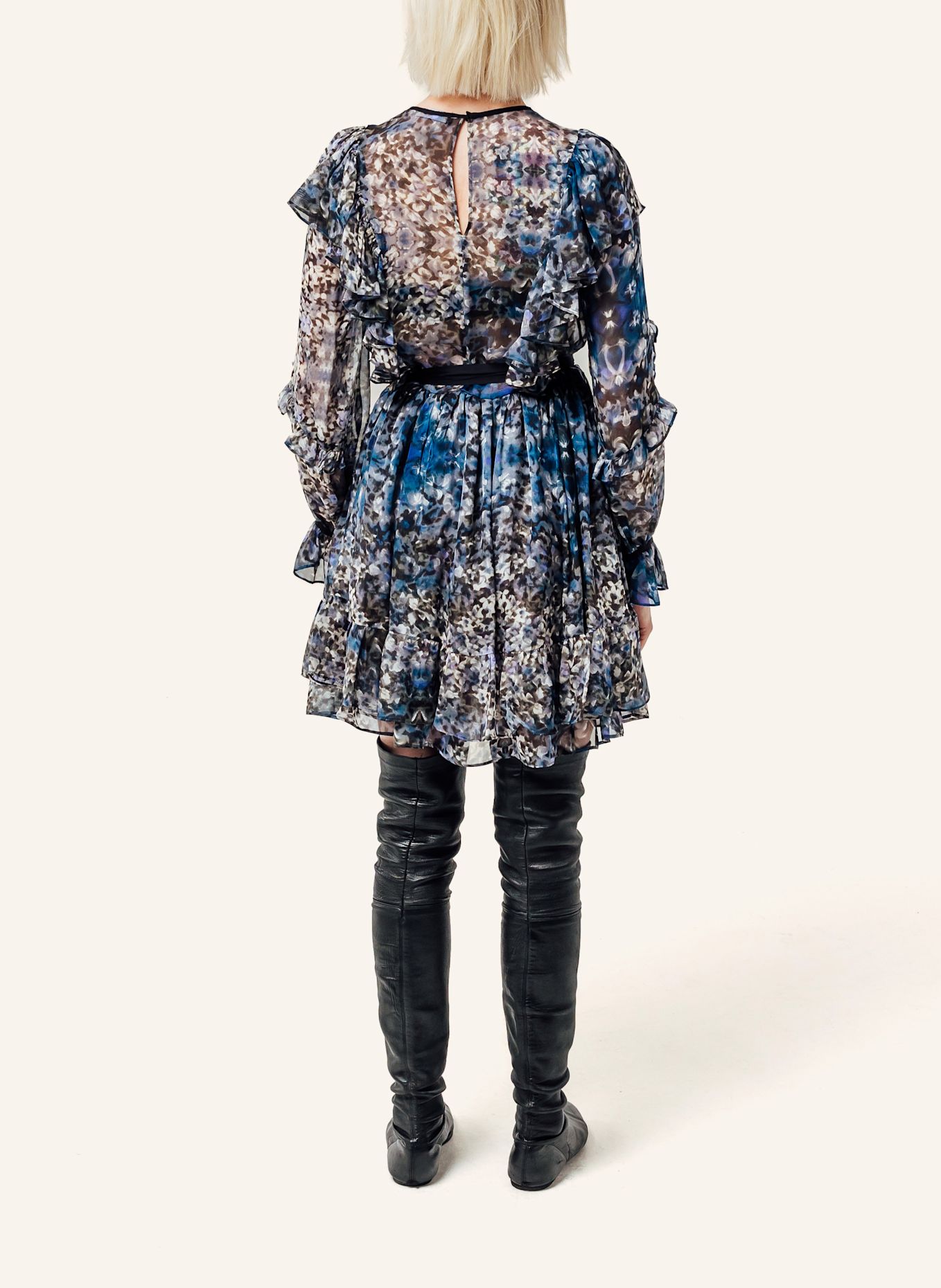 Helene Galwas Minikleid aus Seide BECKYRE: BLAU