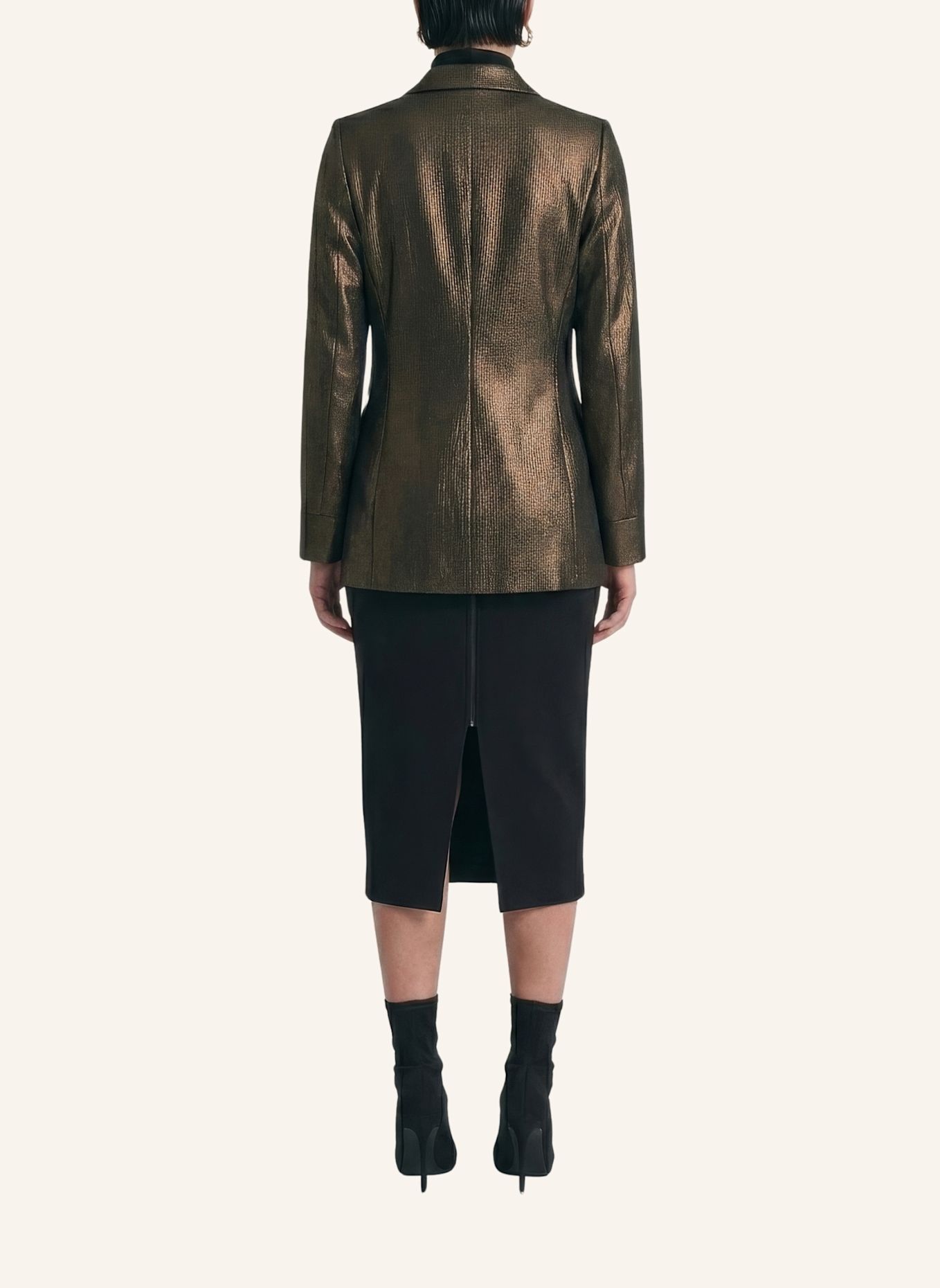Helene Galwas Blazer Jacke aus feinem Samt HALEARE: SCHWARZ