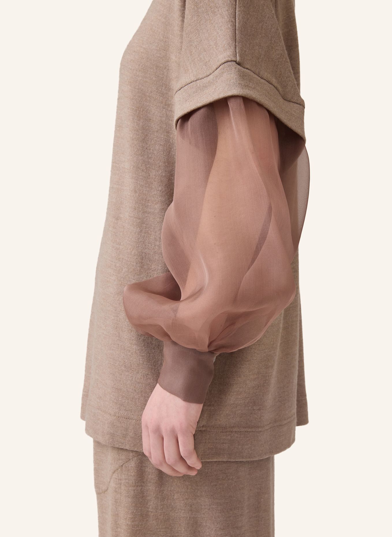 Helene Galwas Rundhalsausschnitt Pullover LEA: BRAUN