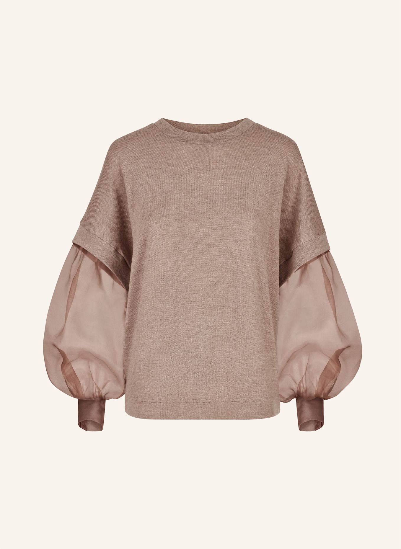 Helene Galwas Rundhalsausschnitt Pullover LEA: BRAUN
