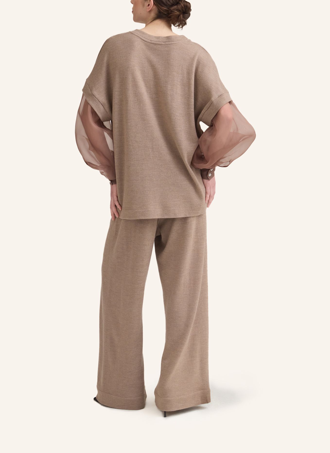 Helene Galwas Rundhalsausschnitt Pullover LEA: BRAUN