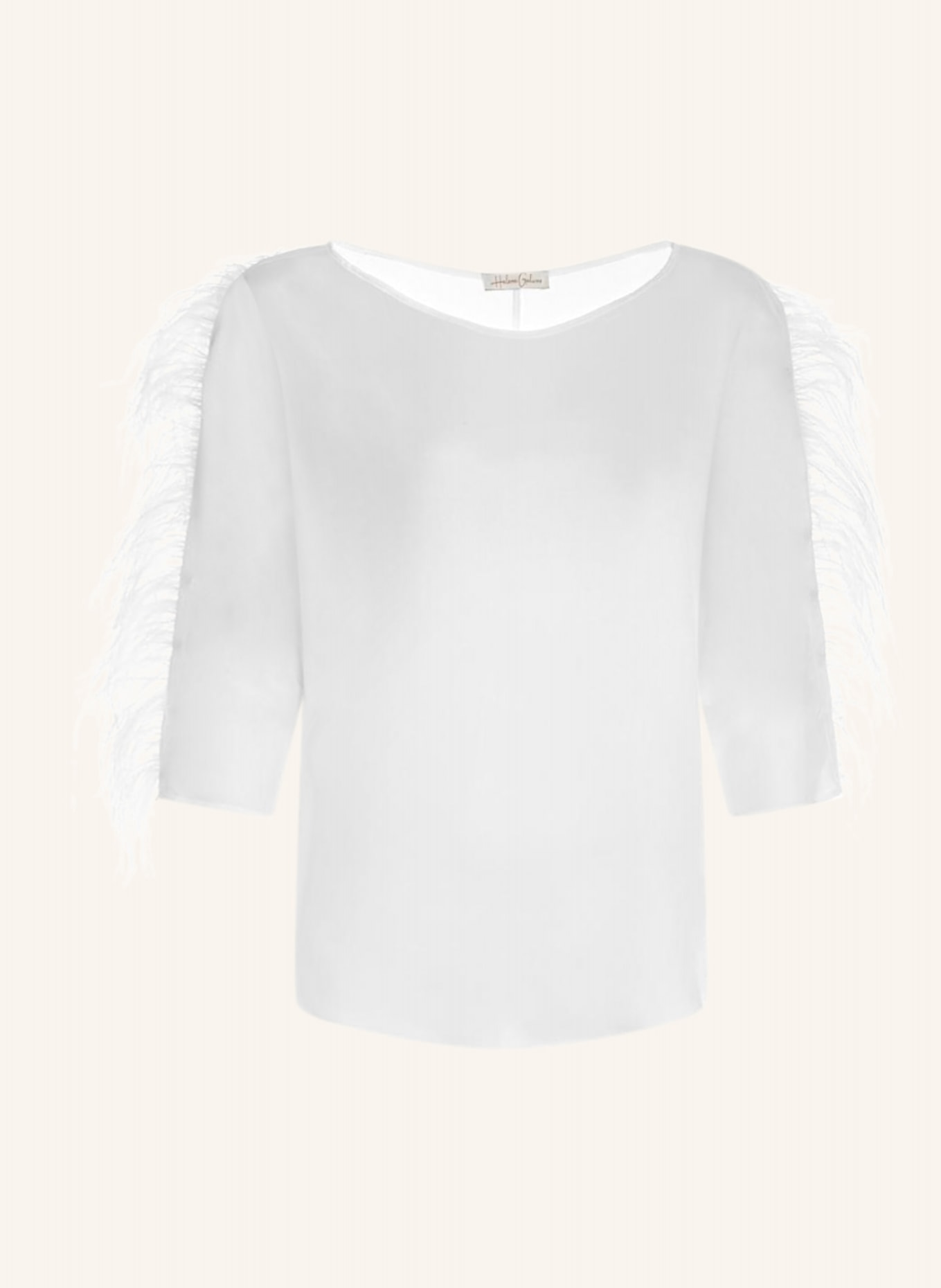 Helene Galwas T-Shirt mit abnehmbaren Federn ABBA, Farbe: WEISS (Bild 1)