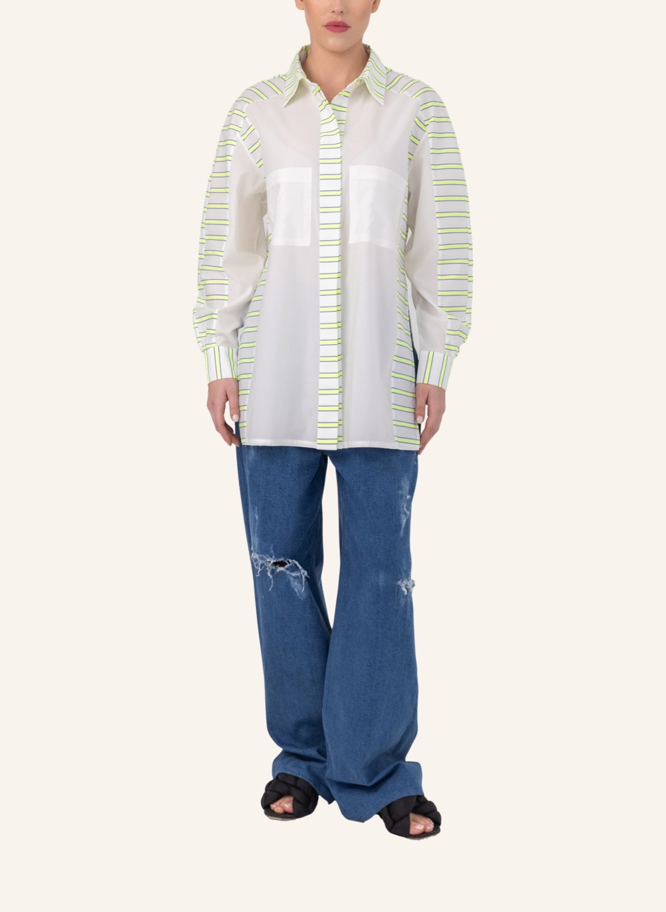 Helene Galwas Oversized-Hemdbluse aus Baumwolle ISABEL, Farbe: WEISS (Bild 4)