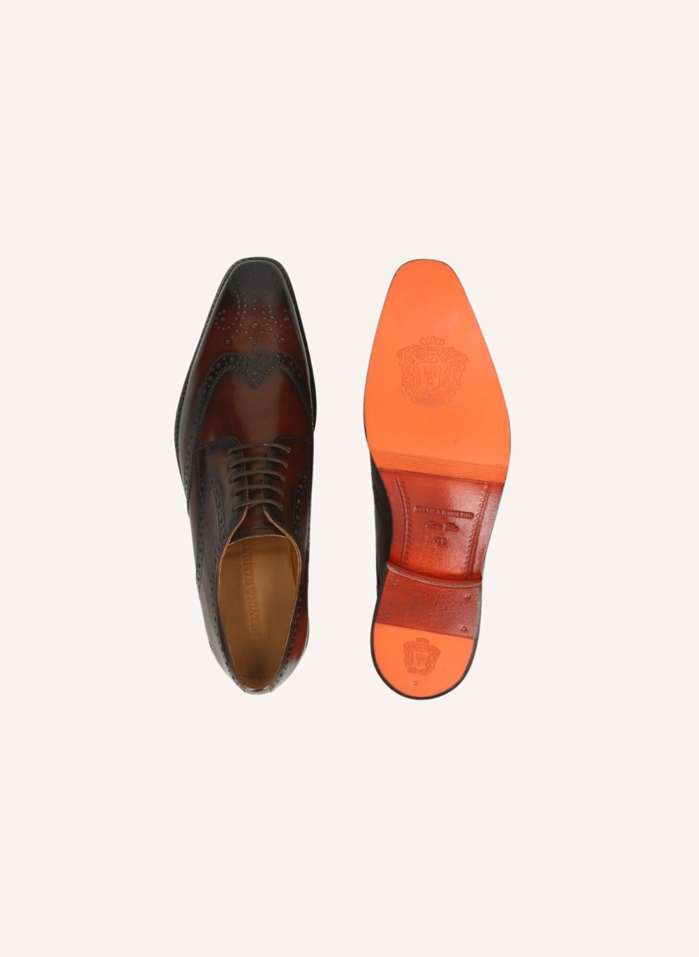 MELVIN & HAMILTON Derby-Schnürer LAWRENCE 5: BRAUN