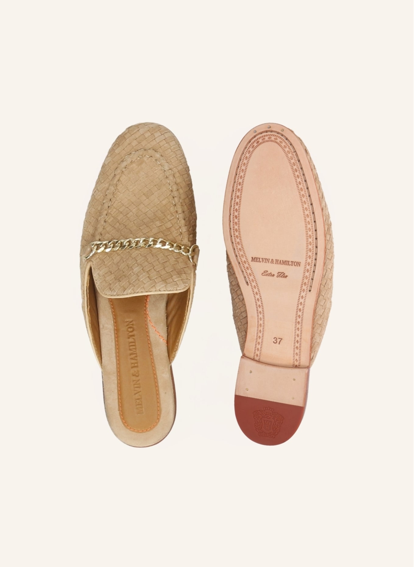 MELVIN & HAMILTON Pantoletten SCARLETT 77: HELLBRAUN