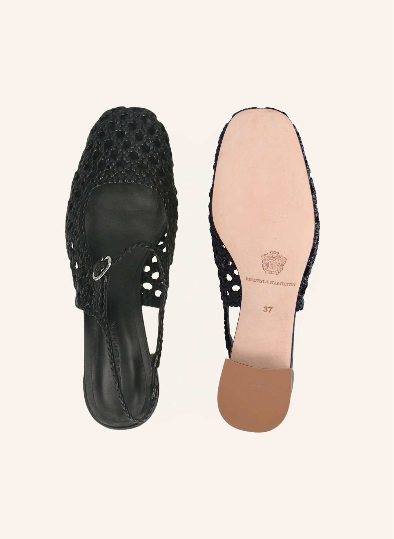 MELVIN & HAMILTON Sandalen mit Absatz BELLY 2: SCHWARZ