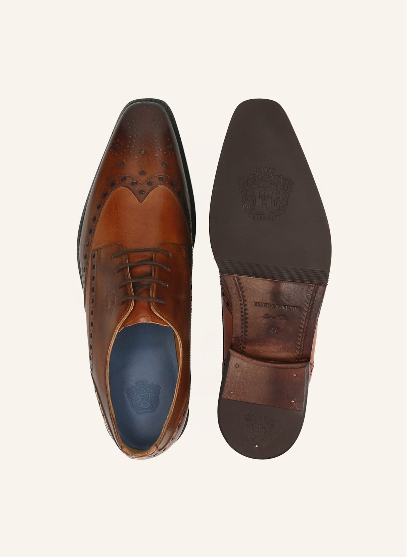 MELVIN & HAMILTON Derby-Schnürer MARTIN 15: BRAUN