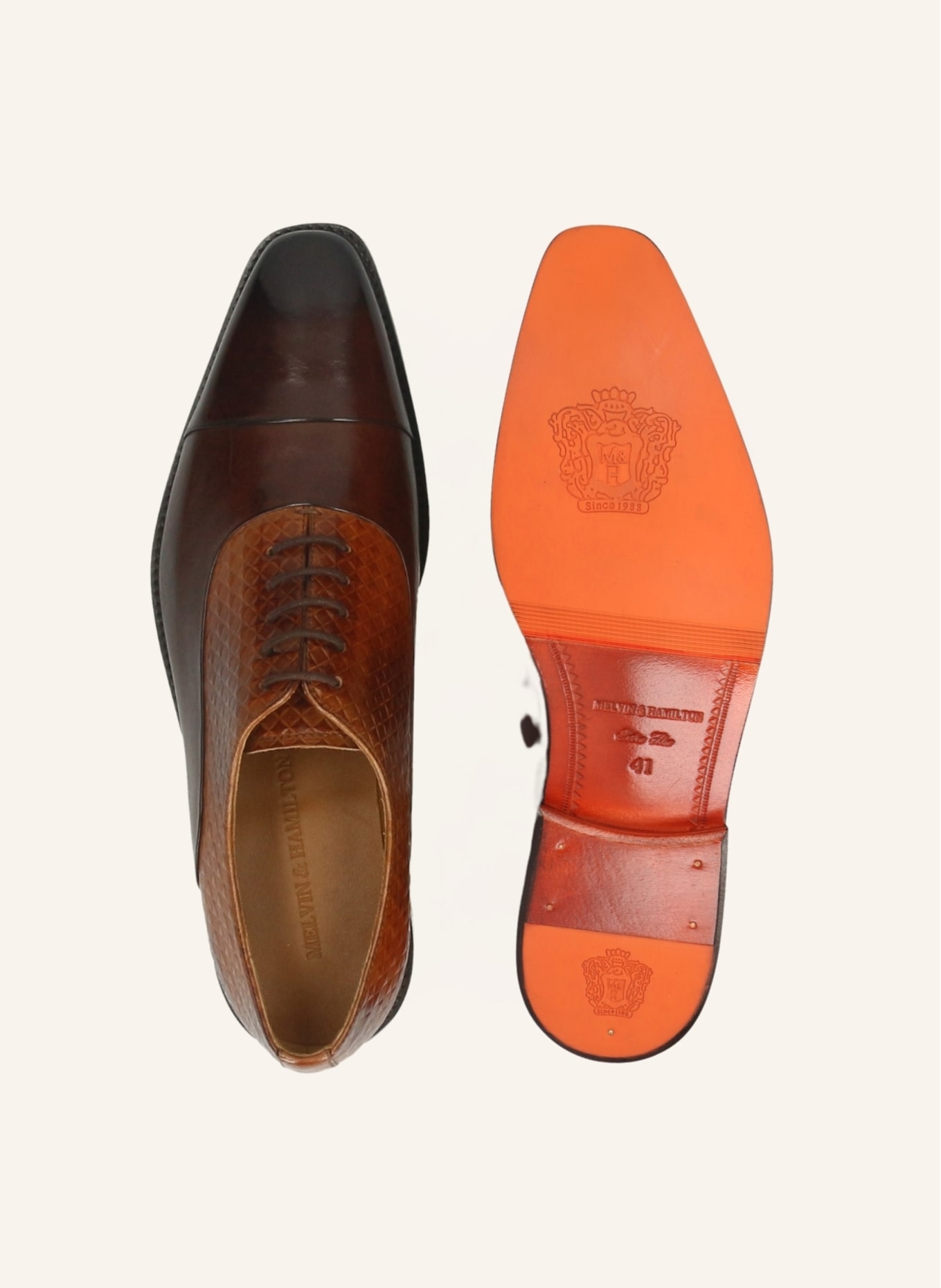 MELVIN & HAMILTON Oxford-Schuh LAWRENCE 3: BRAUN