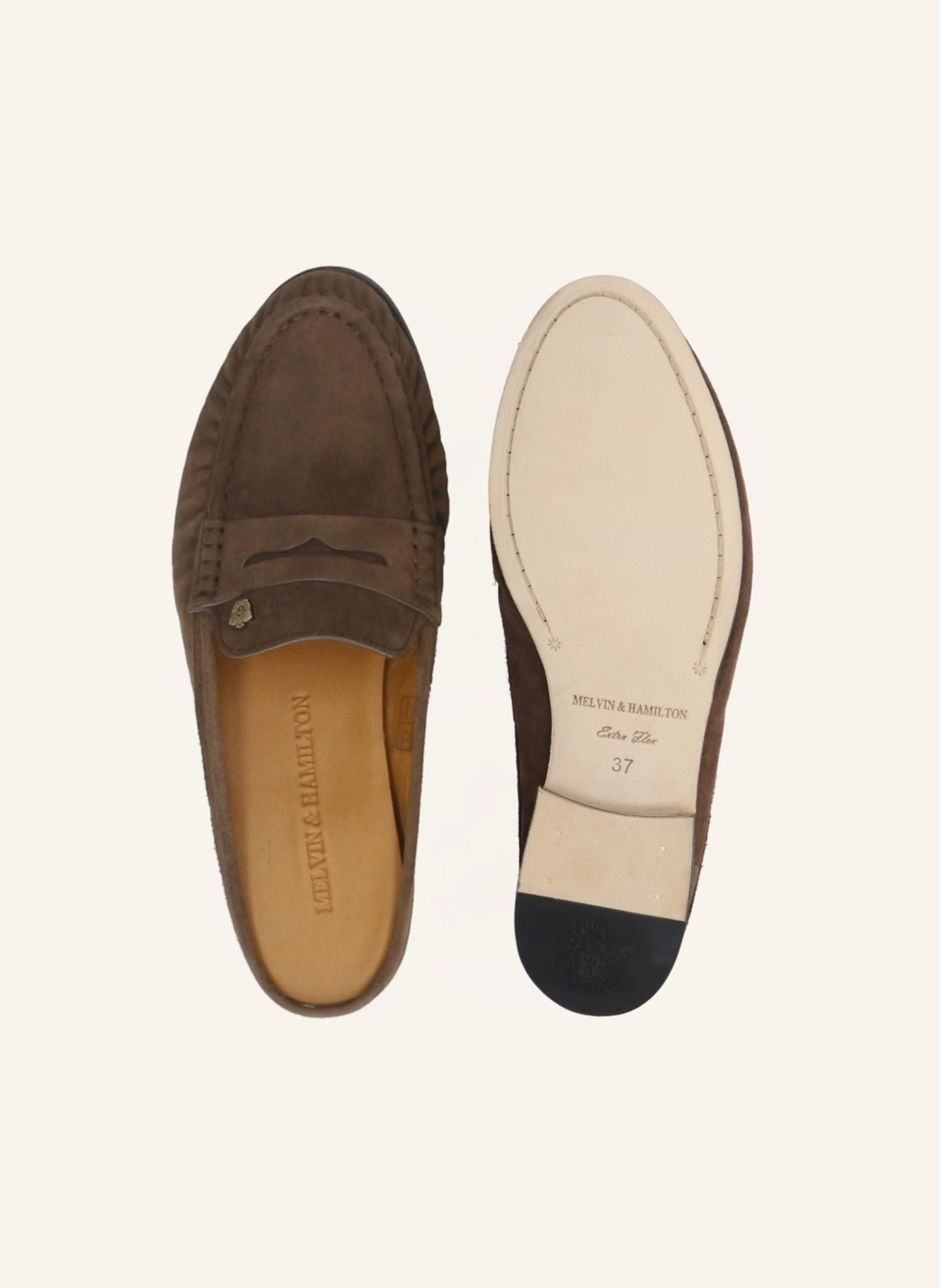 MELVIN & HAMILTON Pantoletten KAMILLA 12: BRAUN