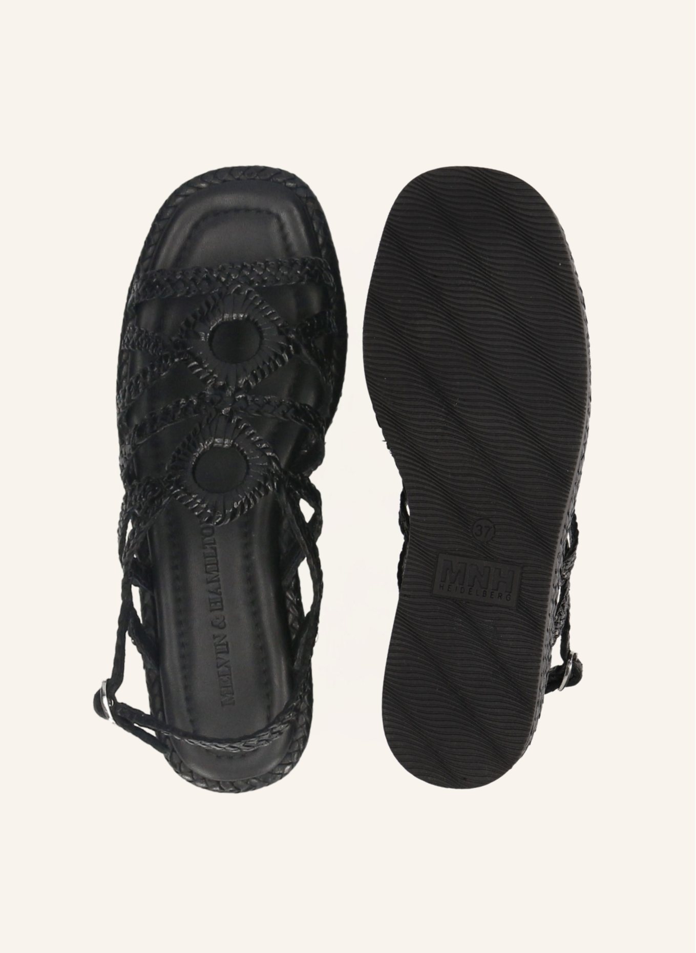 MELVIN & HAMILTON Platform-Sandalen VIM 4: SCHWARZ
