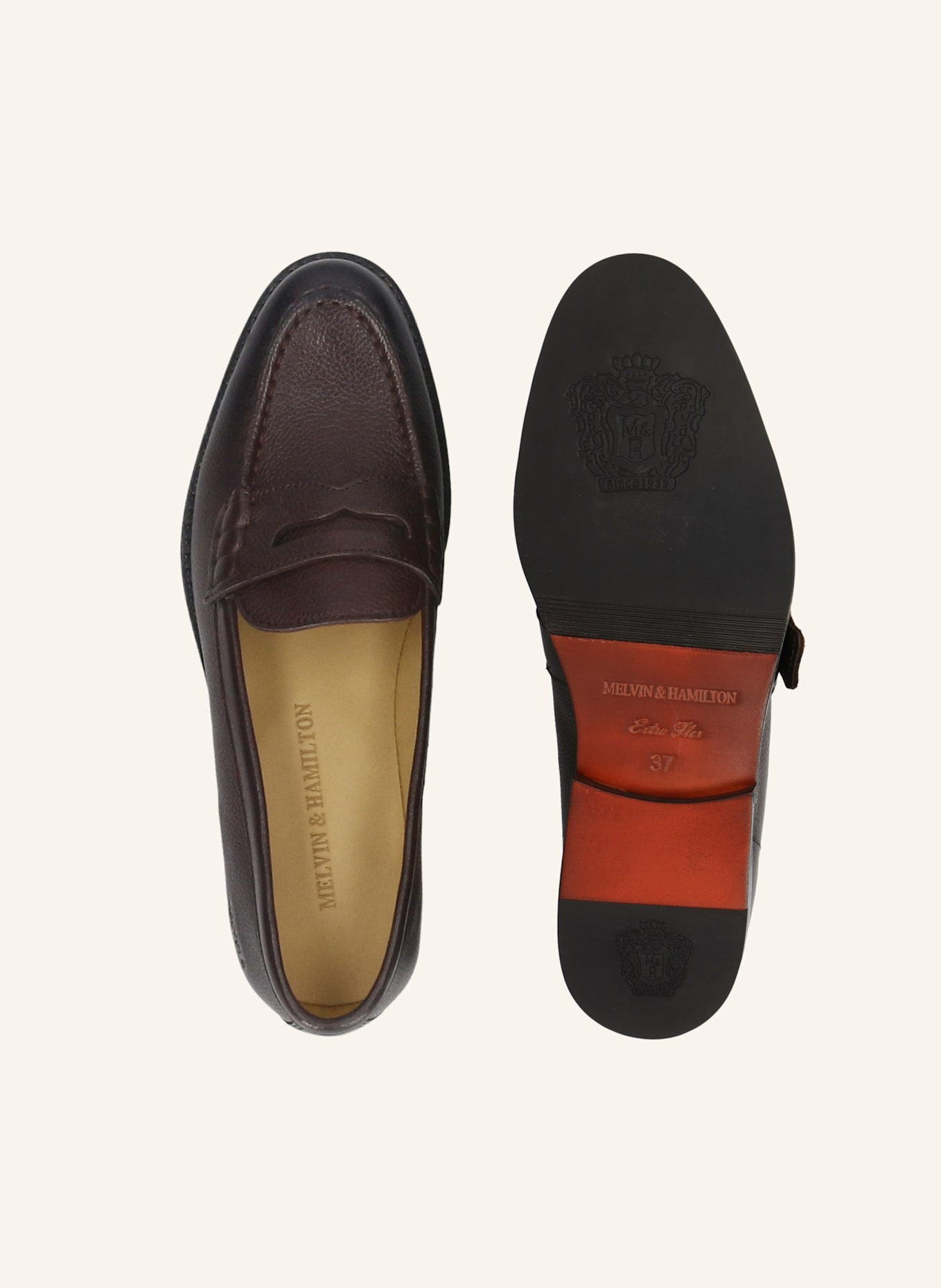 MELVIN & HAMILTON Loafers MIA 1: DUNKELROT