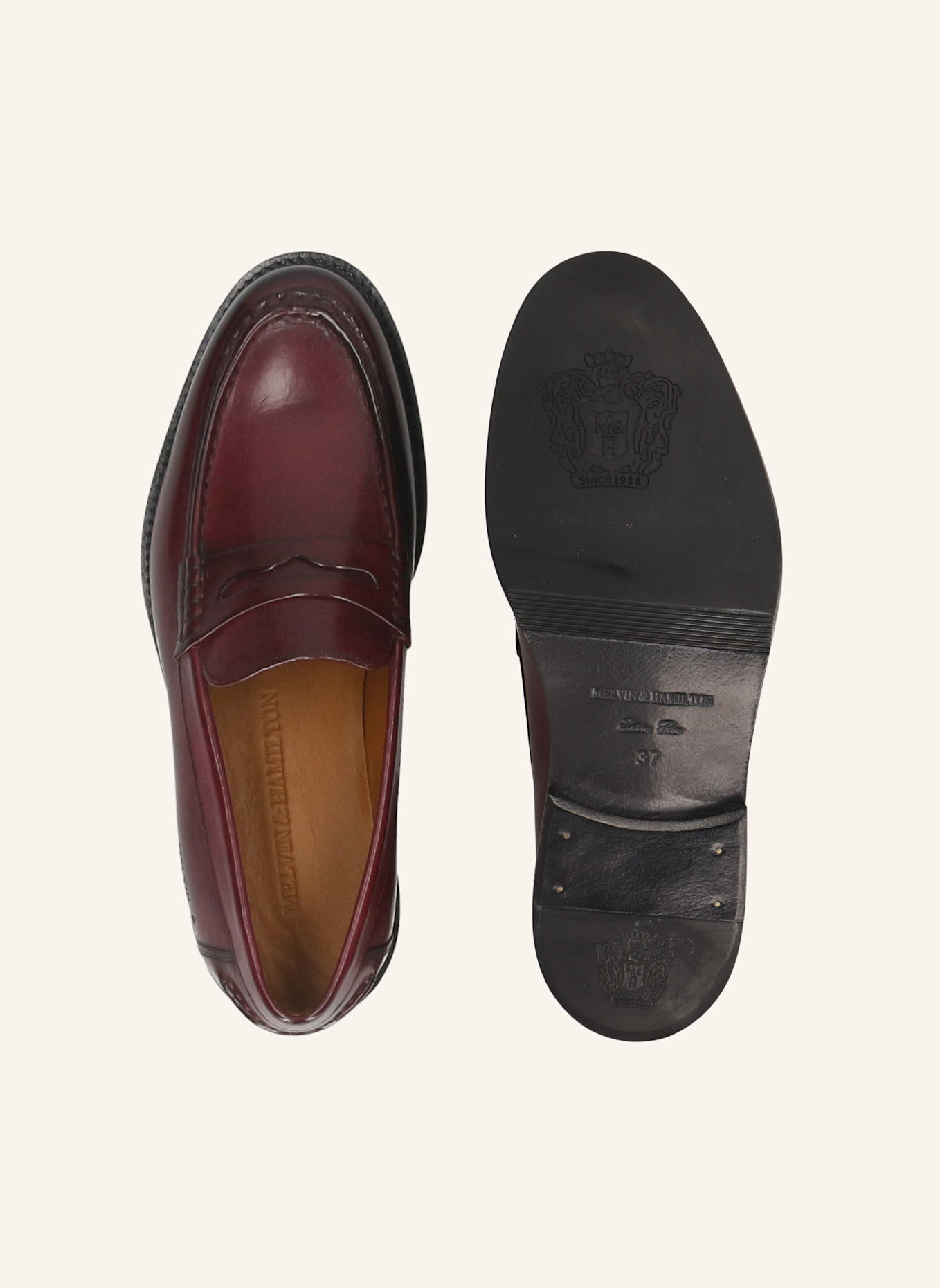 MELVIN & HAMILTON Loafers GIANNA 23: DUNKELROT