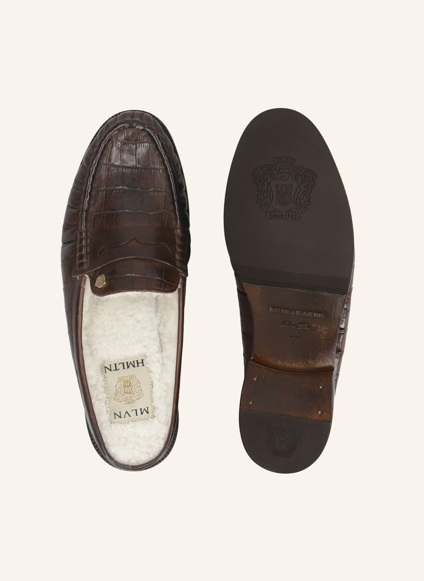 MELVIN & HAMILTON Pantoletten KAMILLA 12: BRAUN