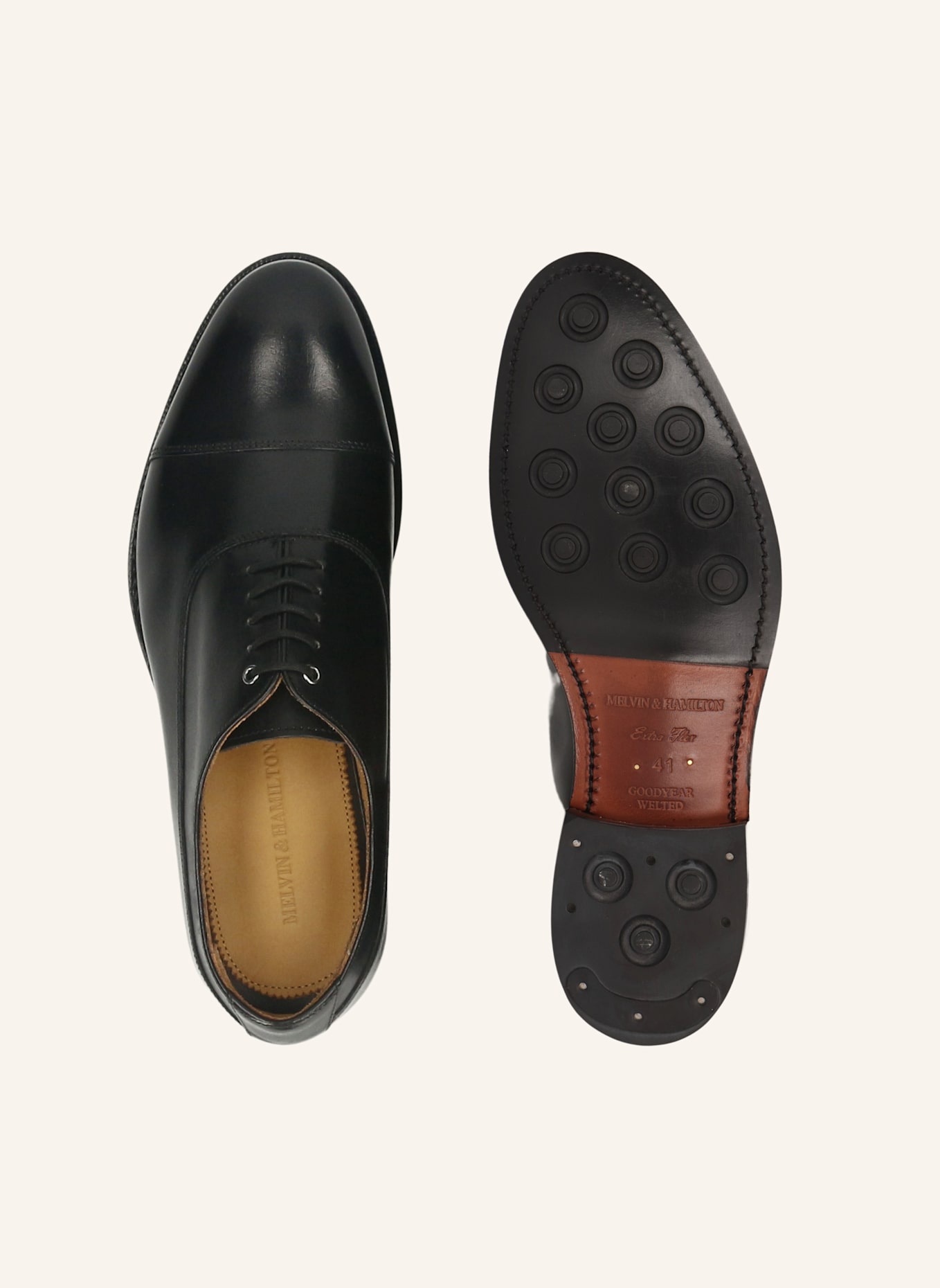 MELVIN & HAMILTON Oxford-Schuh BENET 2: SCHWARZ