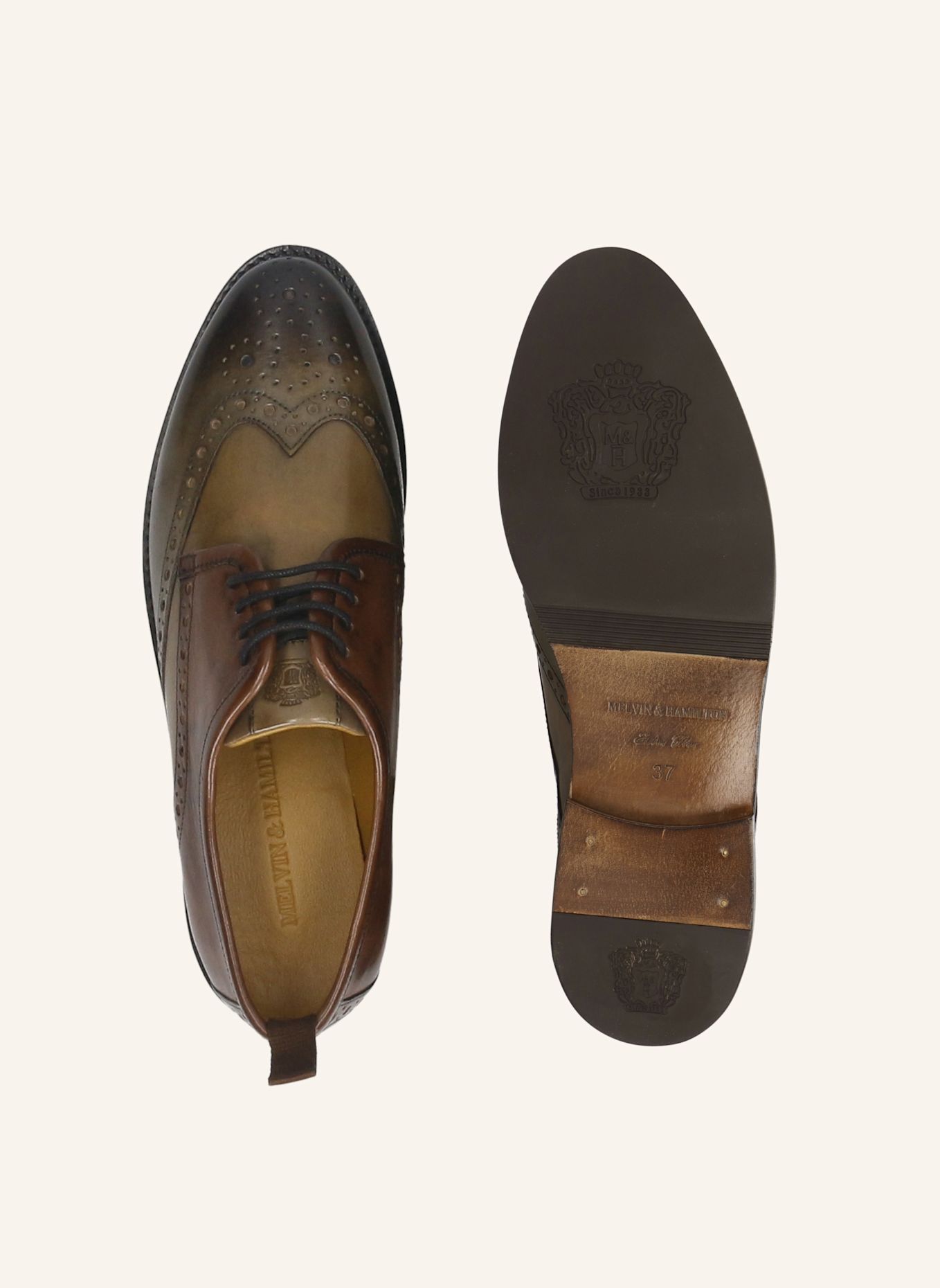 MELVIN & HAMILTON SELINA 84 Lace-up Derby Shoes: WHITE