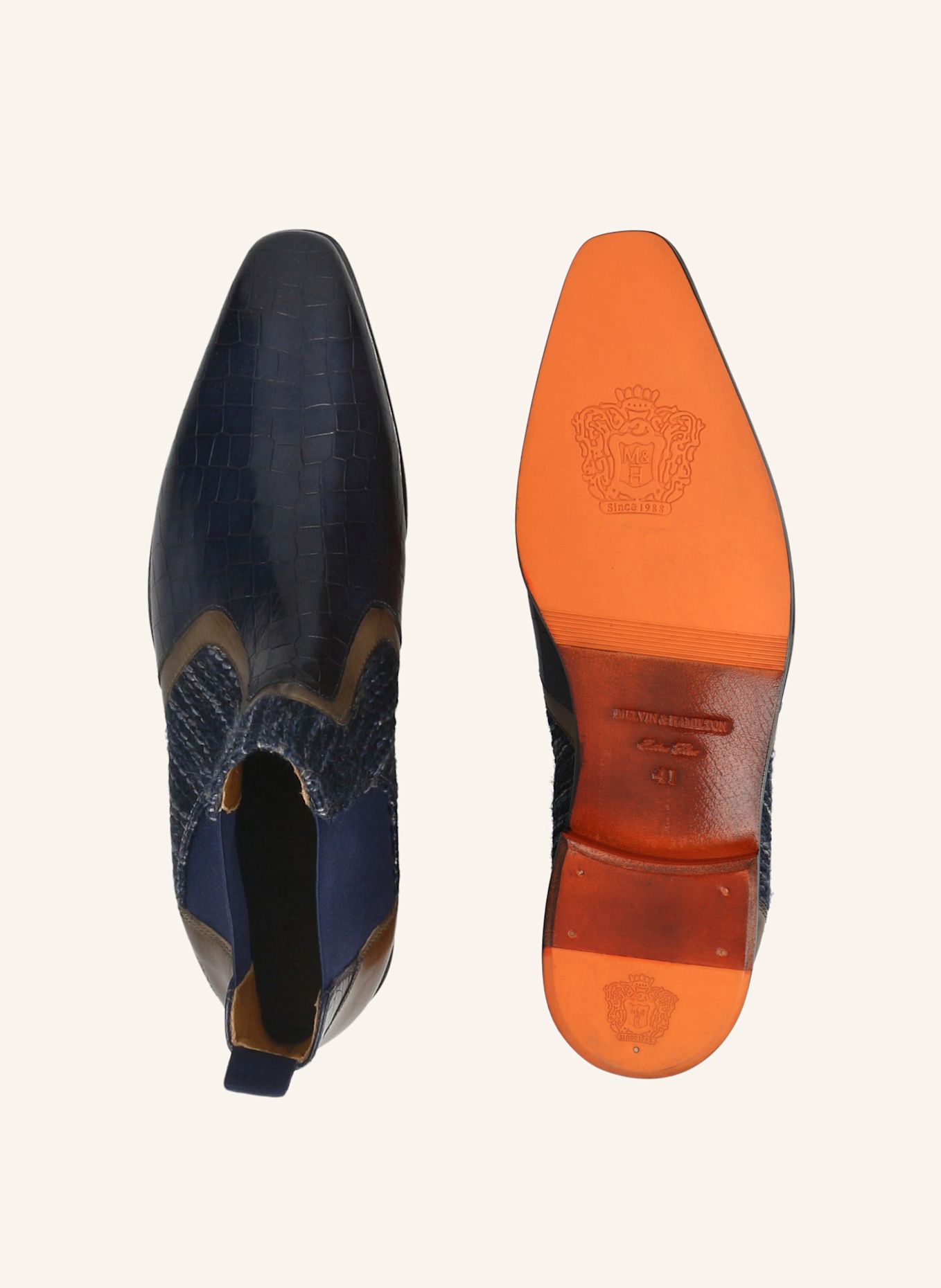 MELVIN & HAMILTON LEWIS 26 Chelsea boots: BLUE