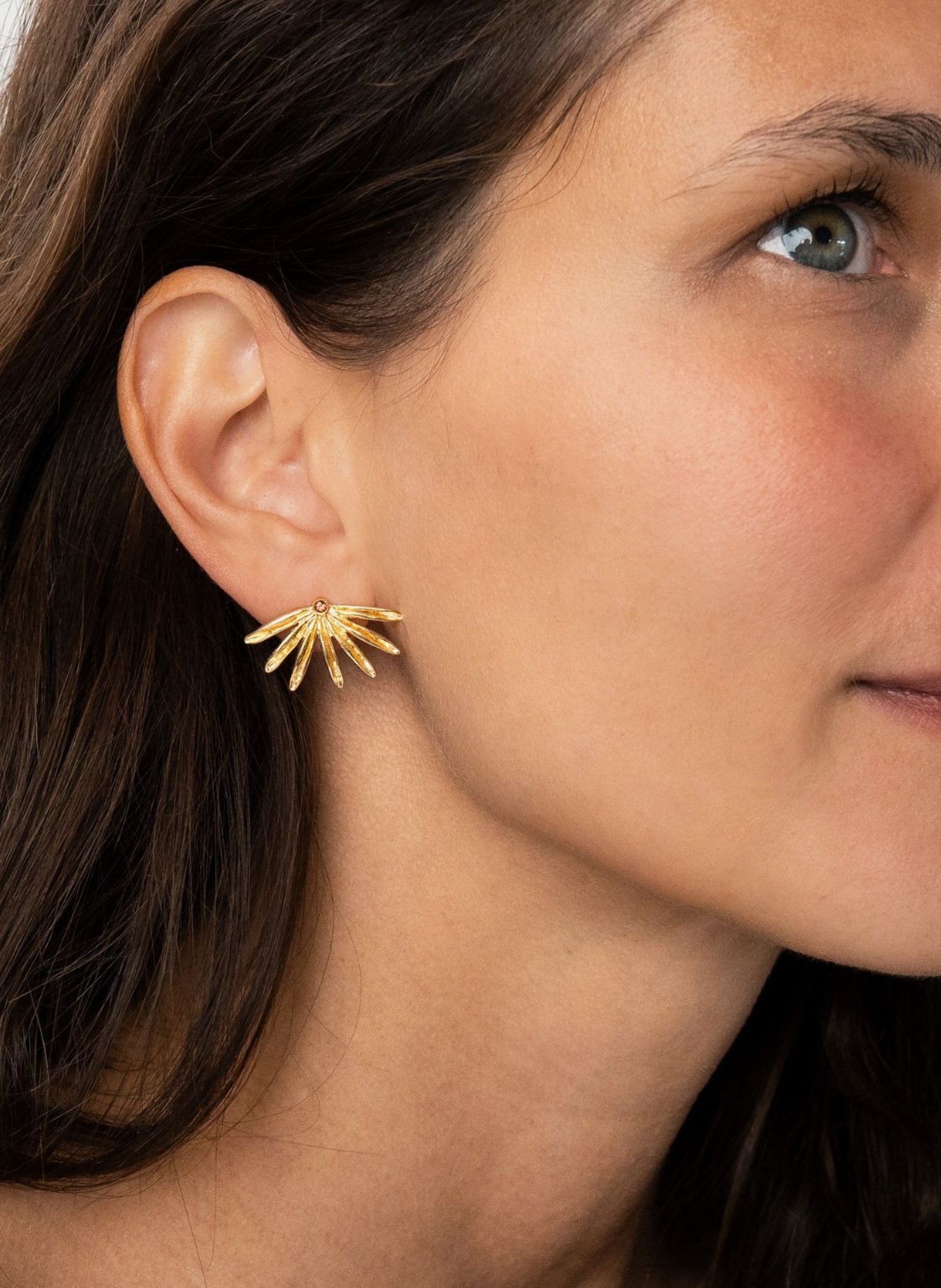 Maximova Jewelry Ohrstecker SUN SIREN: GOLD/ ROT