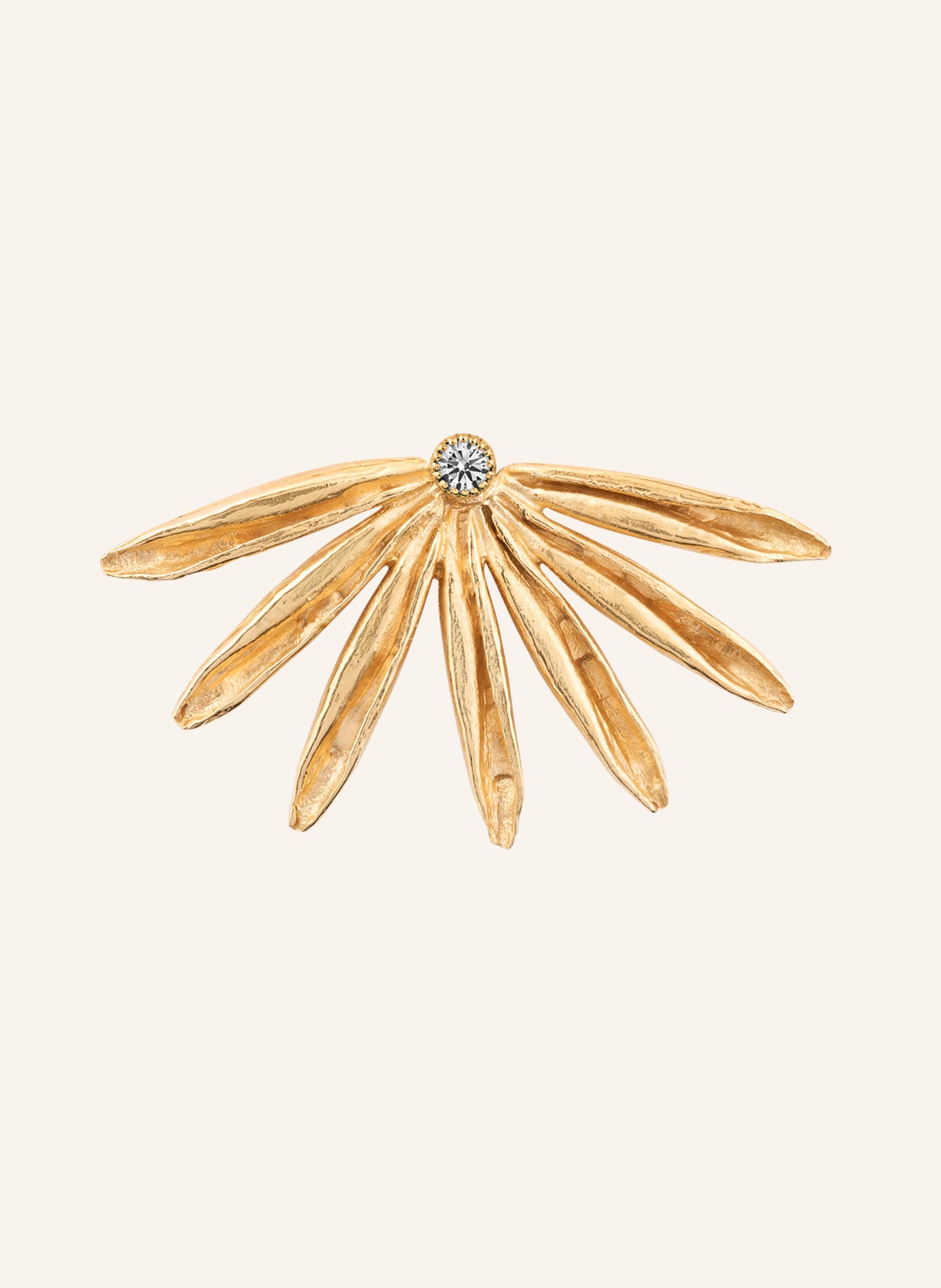 Maximova Jewelry Ohrstecker SUN SIREN: GOLD/ WEISS