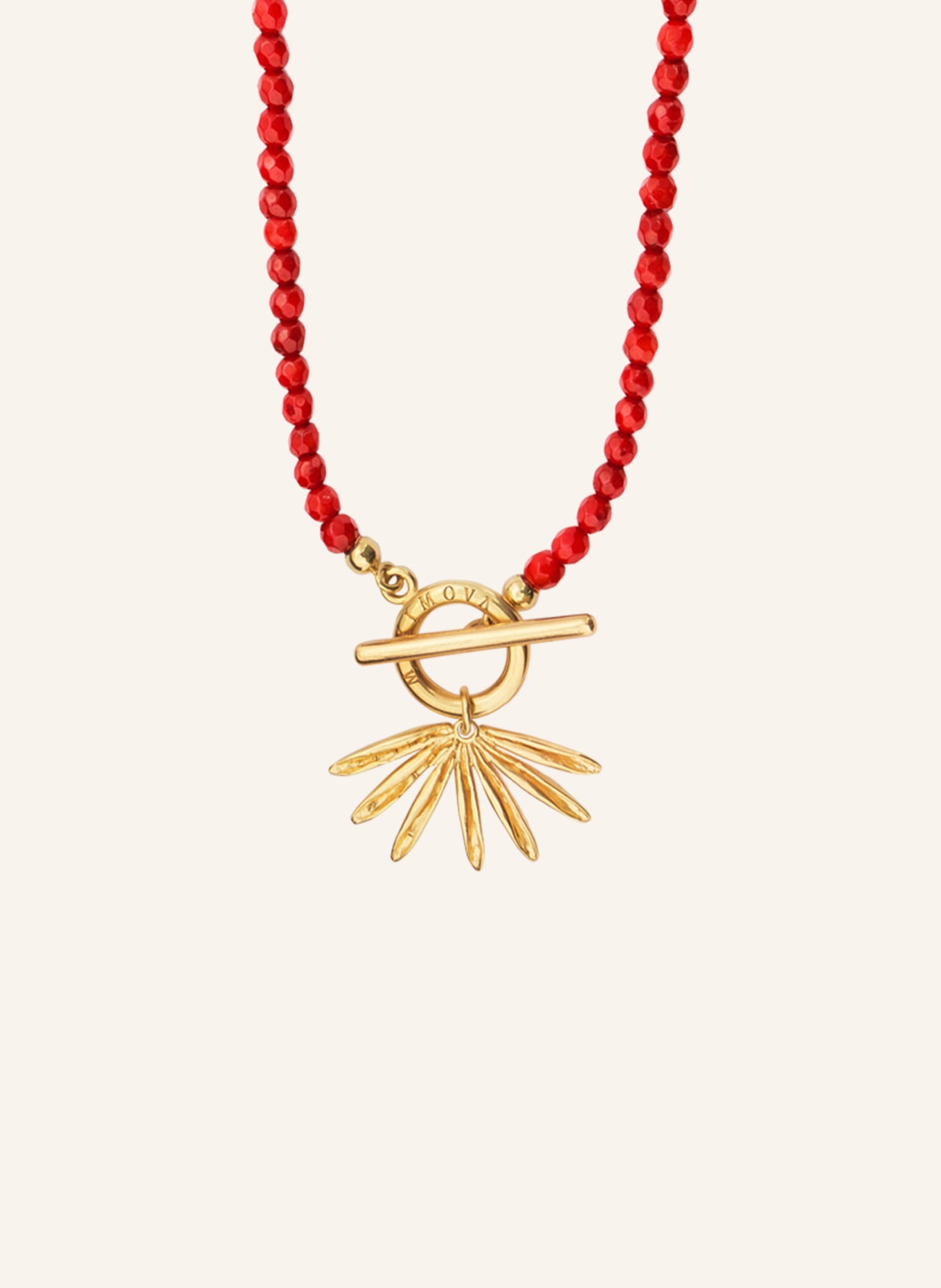 Maximova Jewelry Halskette RED SUN SIREN, Farbe: GOLD/ ROT (Bild 1)