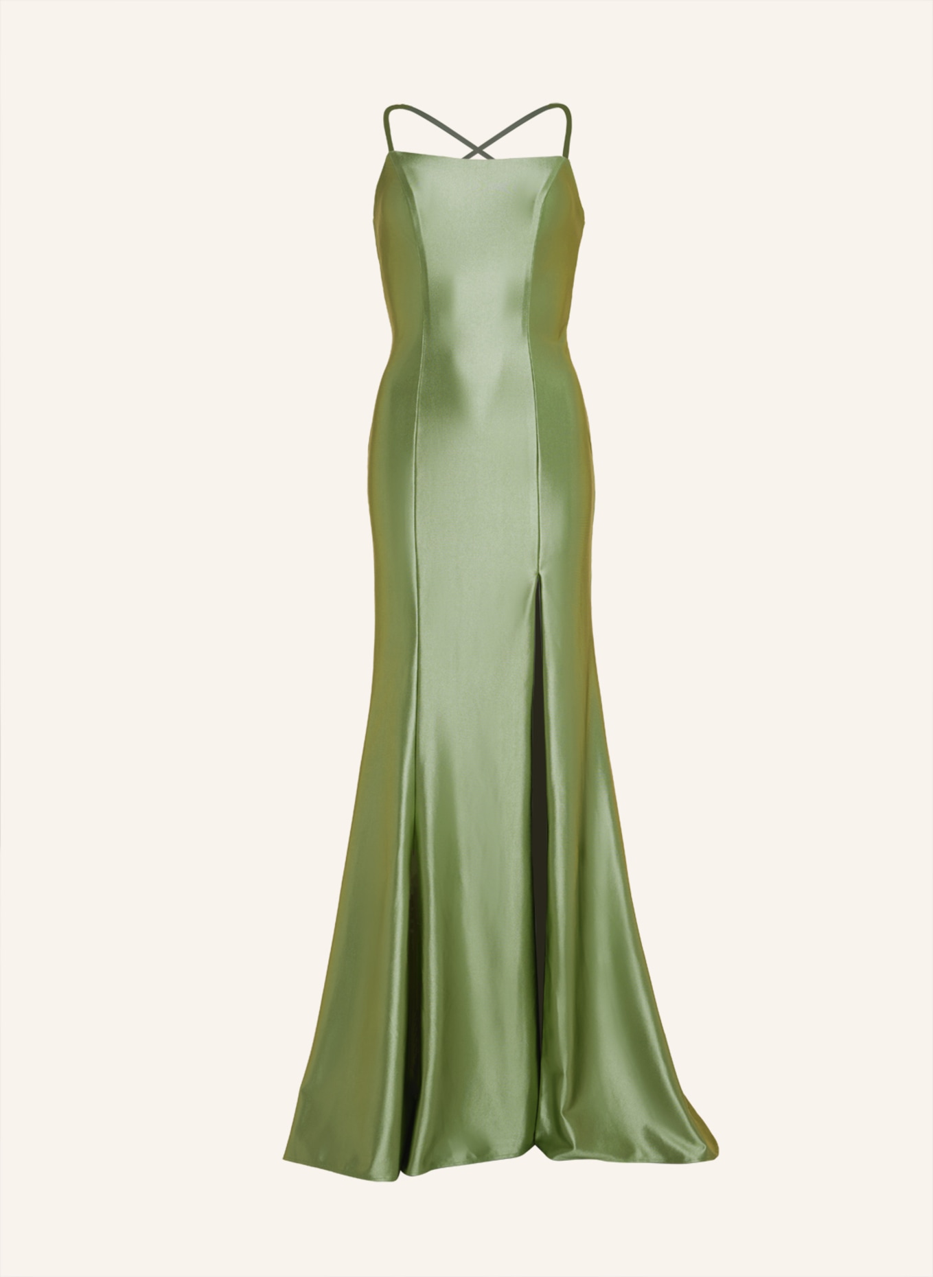 unique Abendkleid SLEEK GLACE DRESS, Farbe: HELLGRÜN (Bild 1)