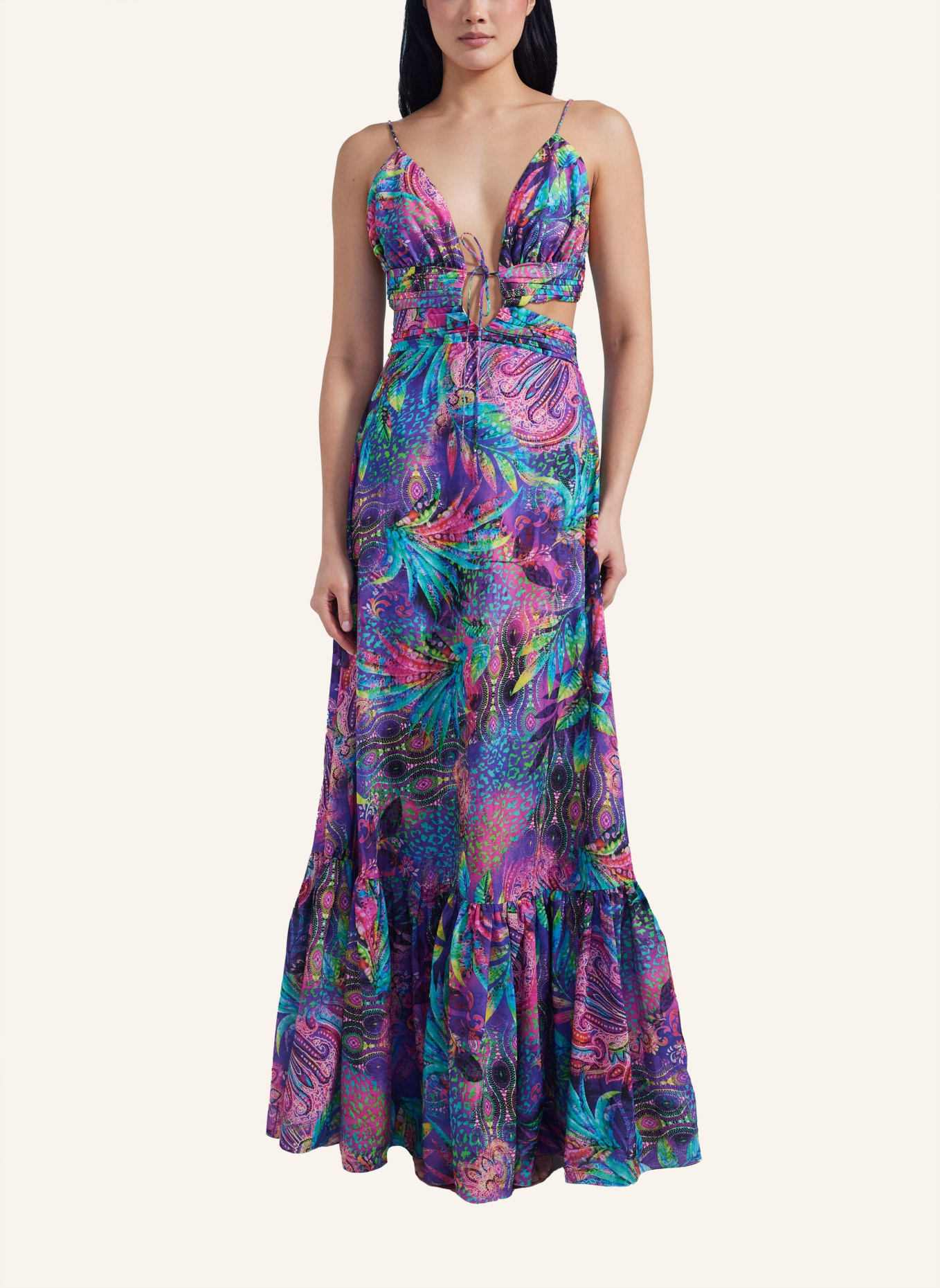 ADLYSH Kleid MYSTIC FLOWER DRESS, Farbe: DUNKELBLAU (Bild 4)