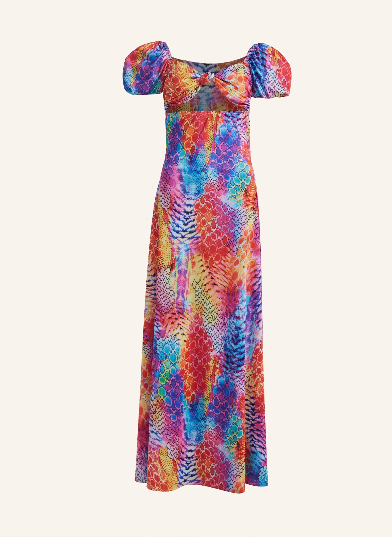 ADLYSH Abendkleid TROPICAL WILDERNESS DRESS, Farbe: BLAU/ ORANGE (Bild 1)