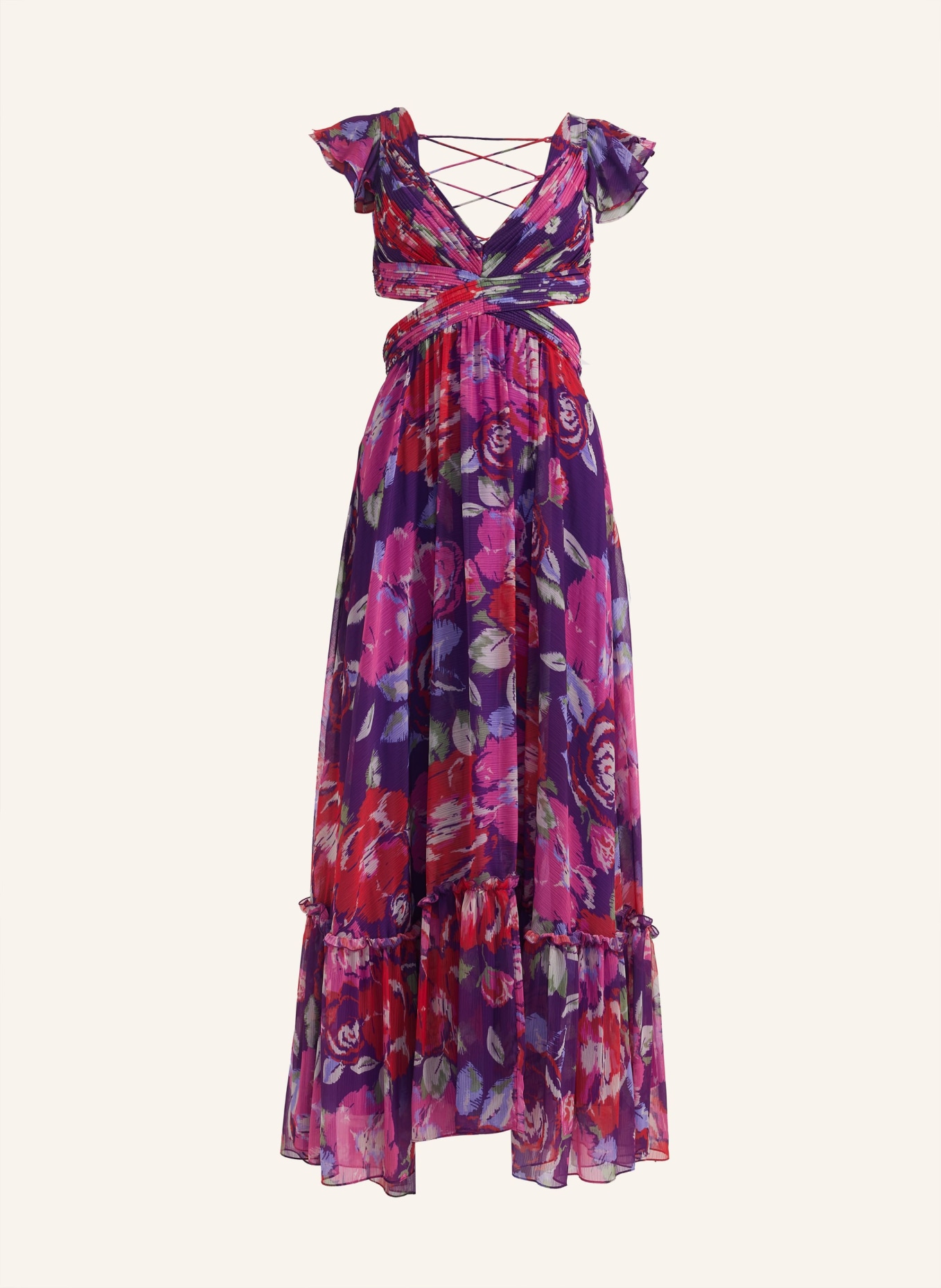 ADLYSH Abendkleid FLORAL MADNESS DRESS, Farbe: LILA (Bild 1)
