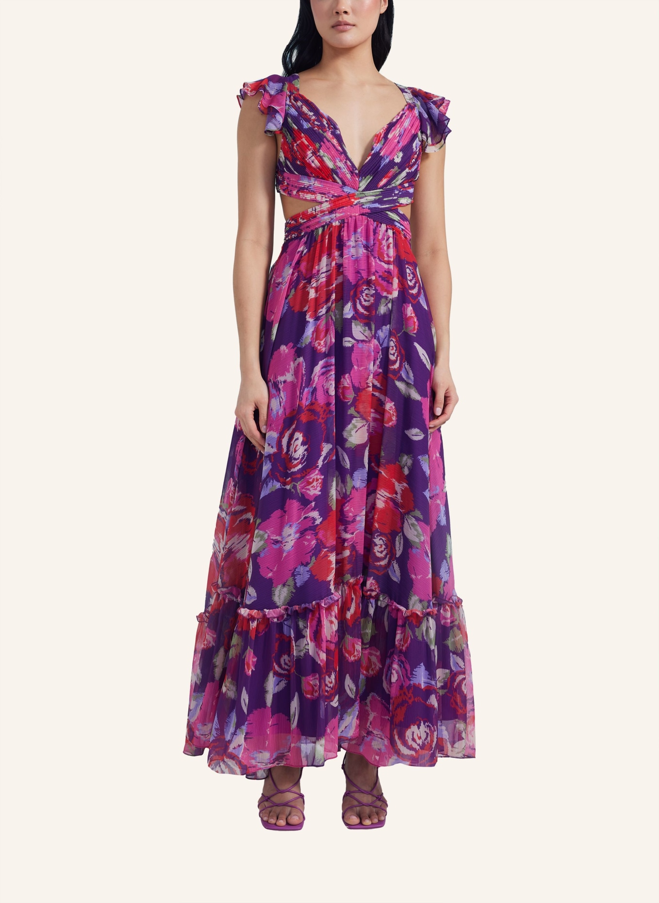 ADLYSH Abendkleid FLORAL MADNESS DRESS, Farbe: LILA (Bild 4)