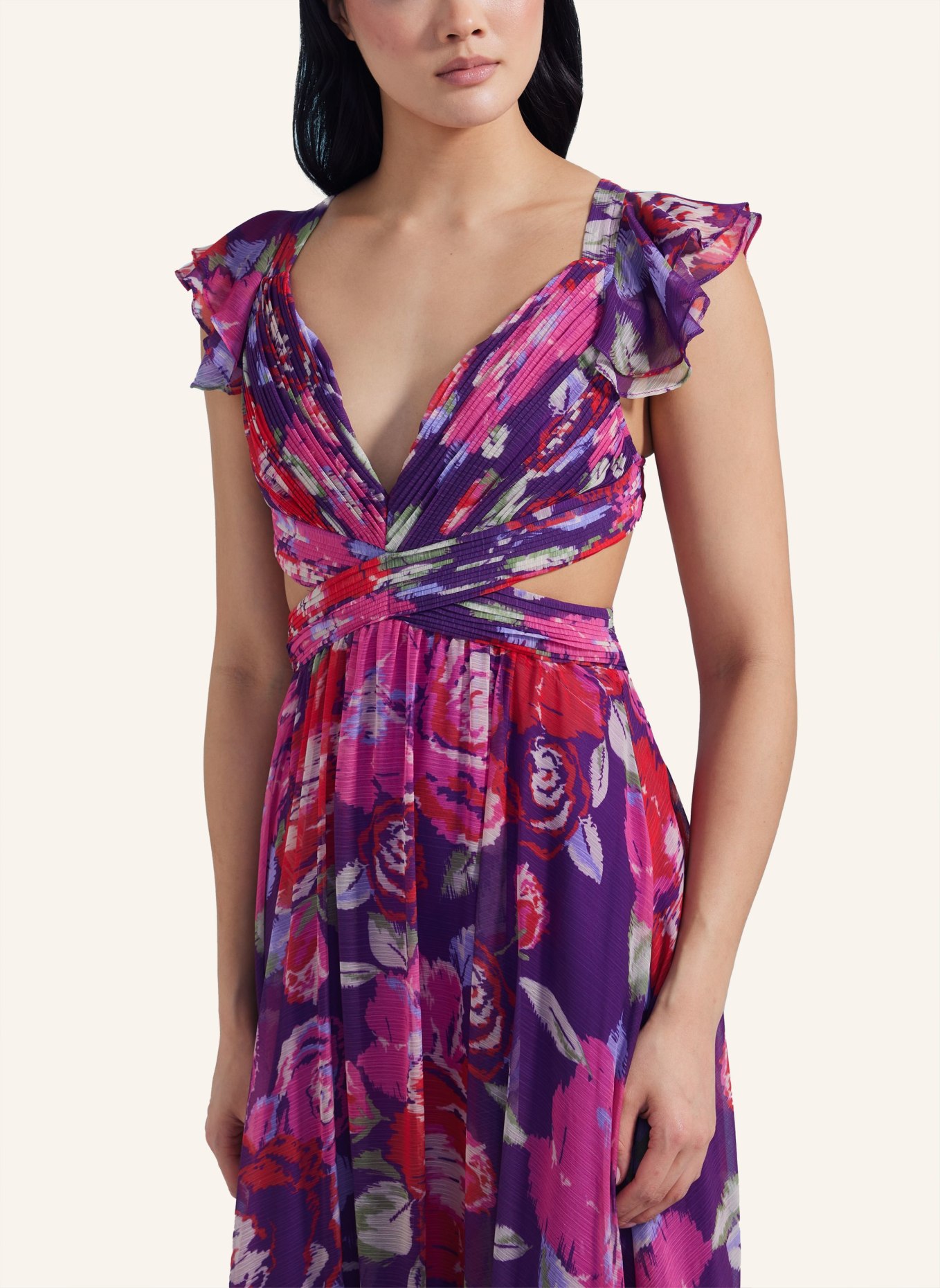 ADLYSH Abendkleid FLORAL MADNESS DRESS, Farbe: LILA (Bild 2)