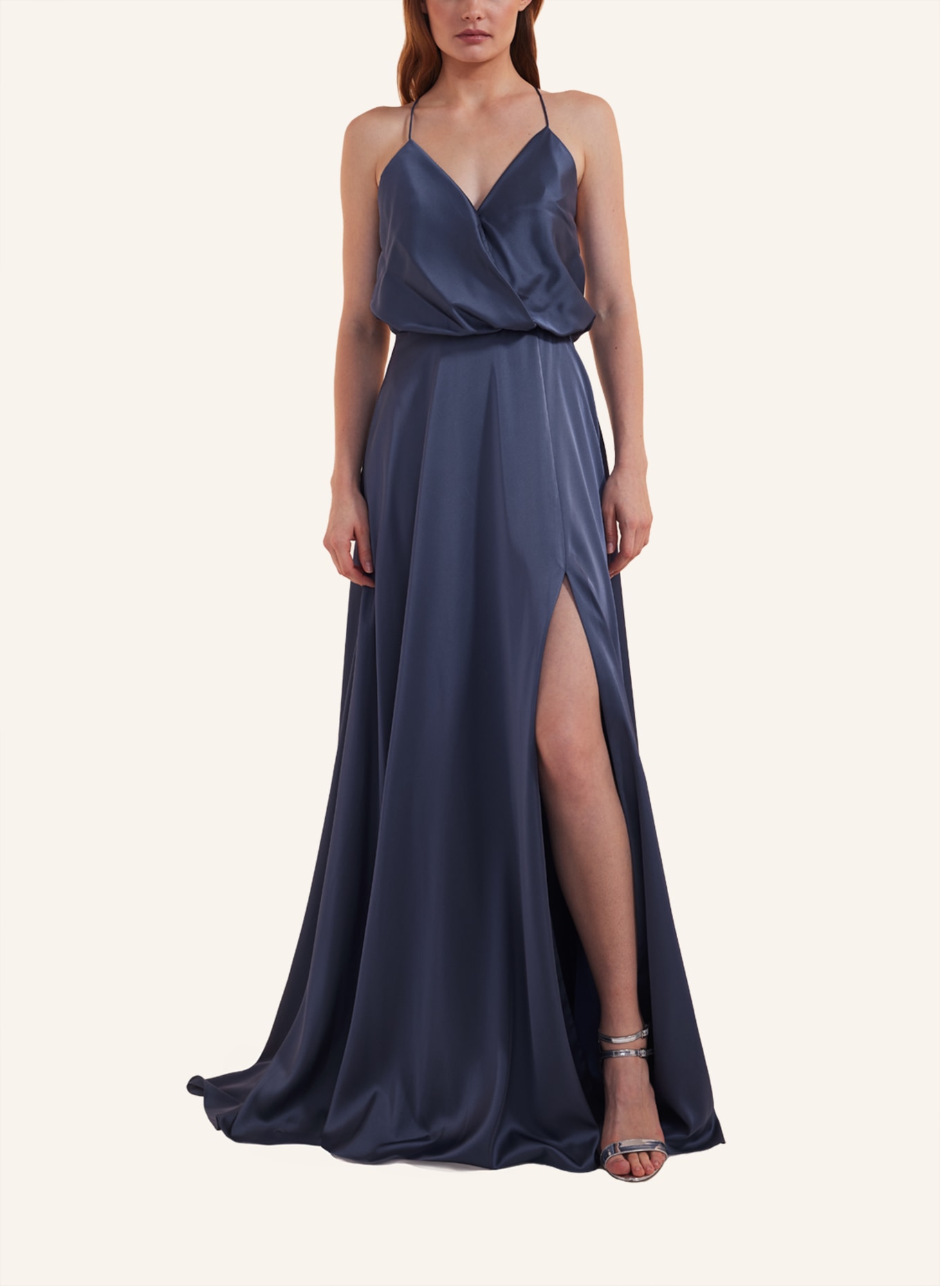 unique Kleid LUXE SLIP DRESS, Farbe: BLAU (Bild 4)