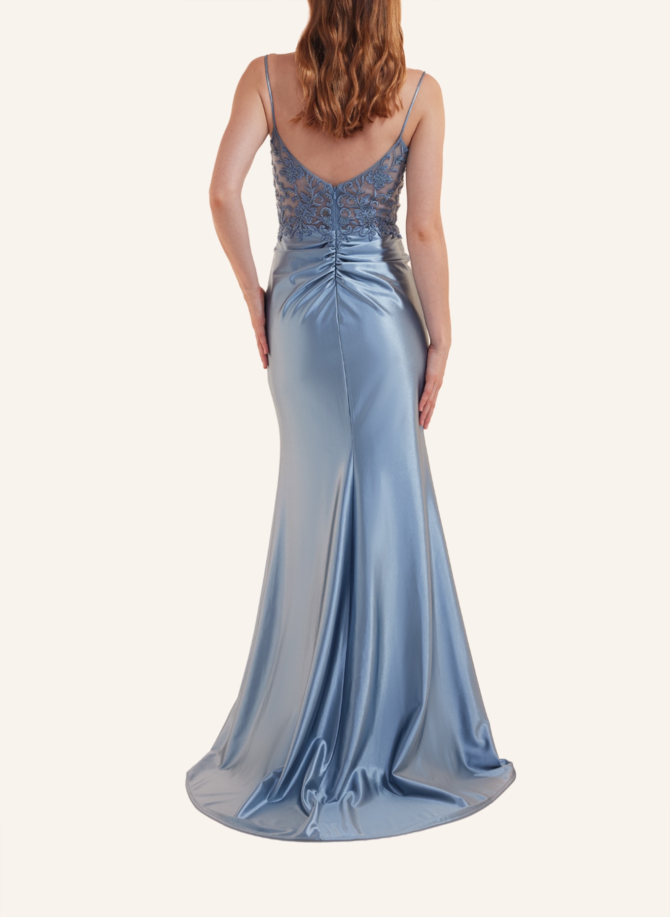 unique Abendkleid GLASED GLAM DRESS, Farbe: BLAU (Bild 3)
