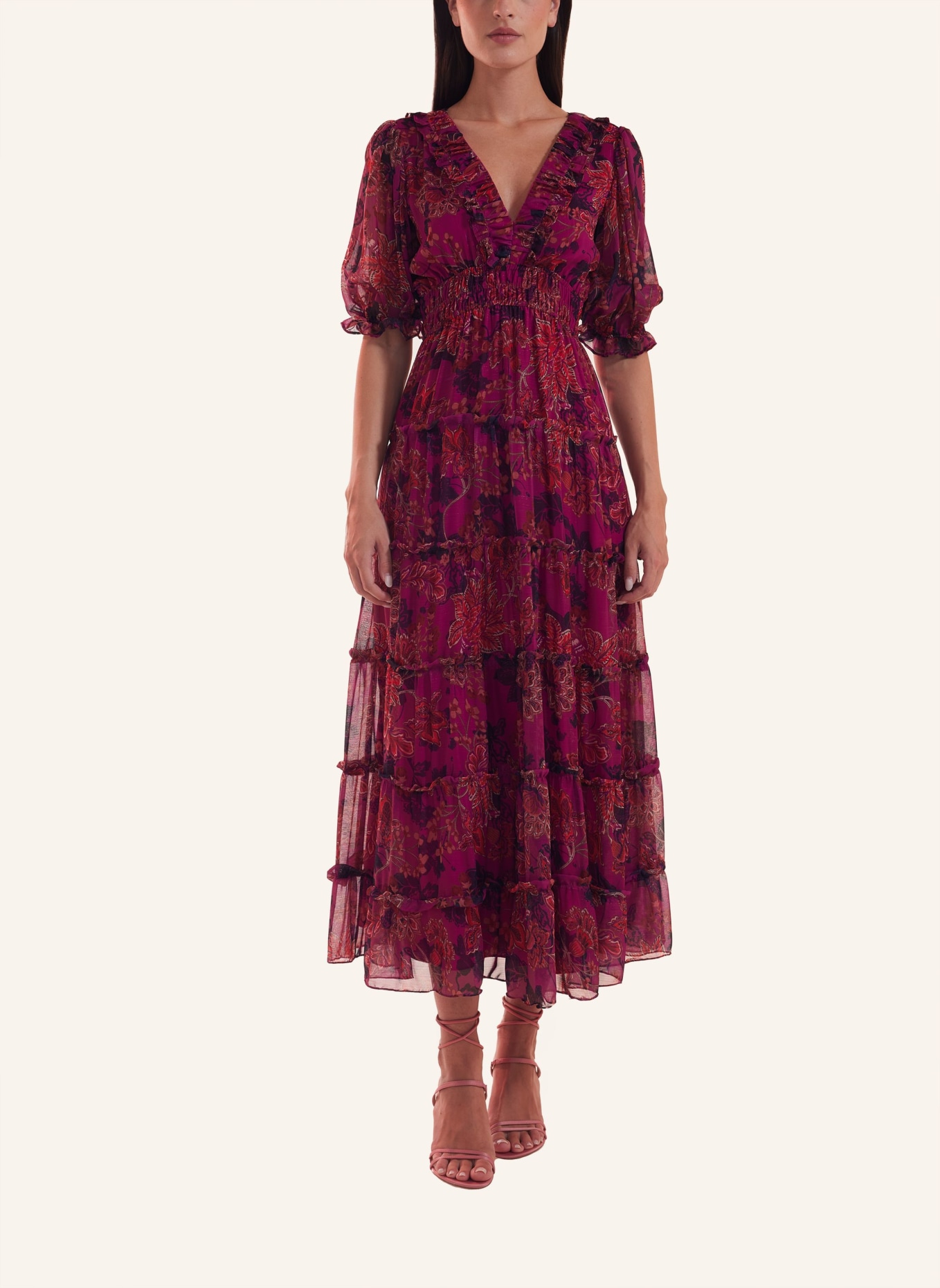ADLYSH MOMENTS DRESS, Farbe: DUNKELROT (Bild 4)