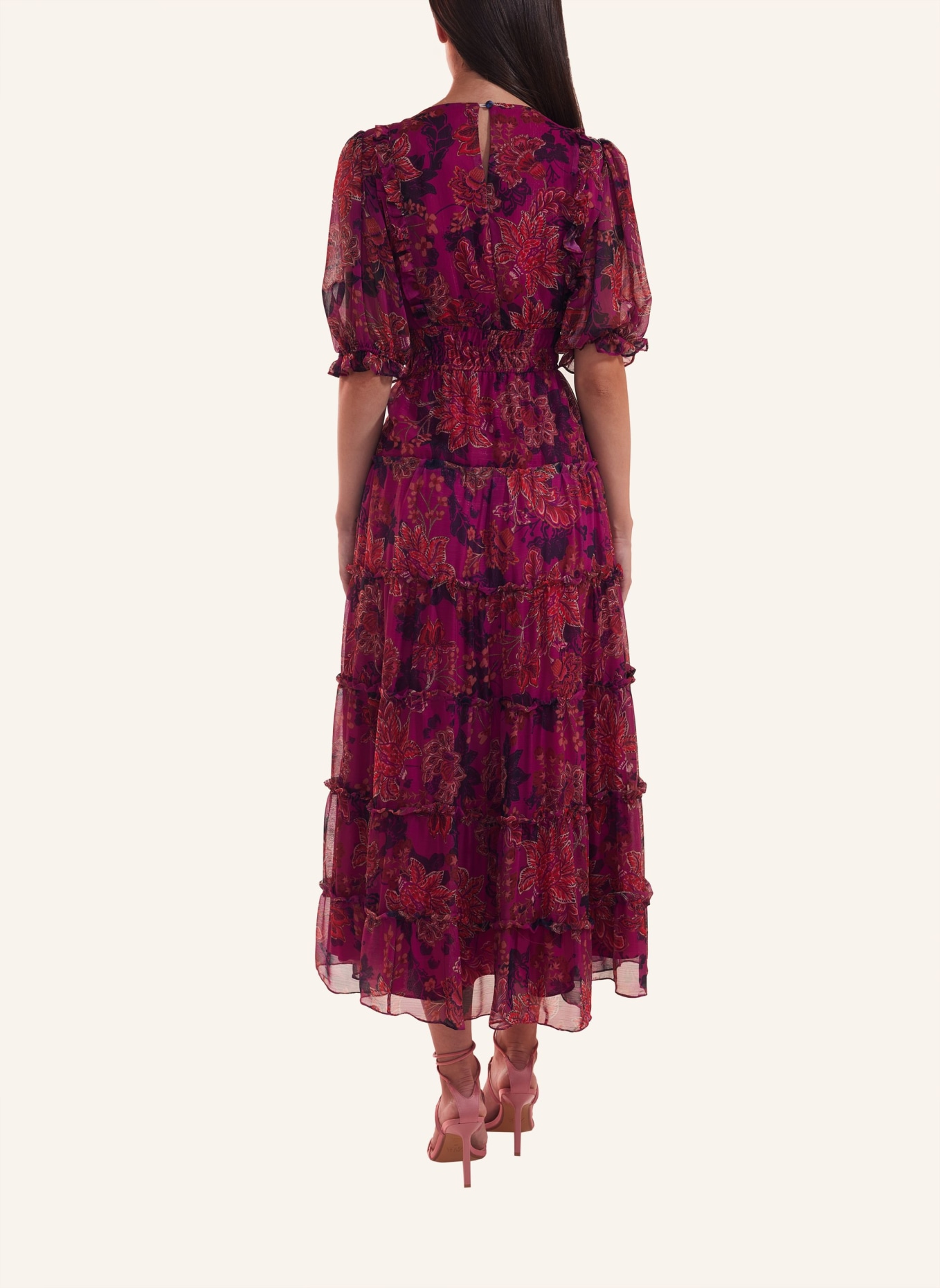 ADLYSH MOMENTS DRESS, Farbe: DUNKELROT (Bild 3)