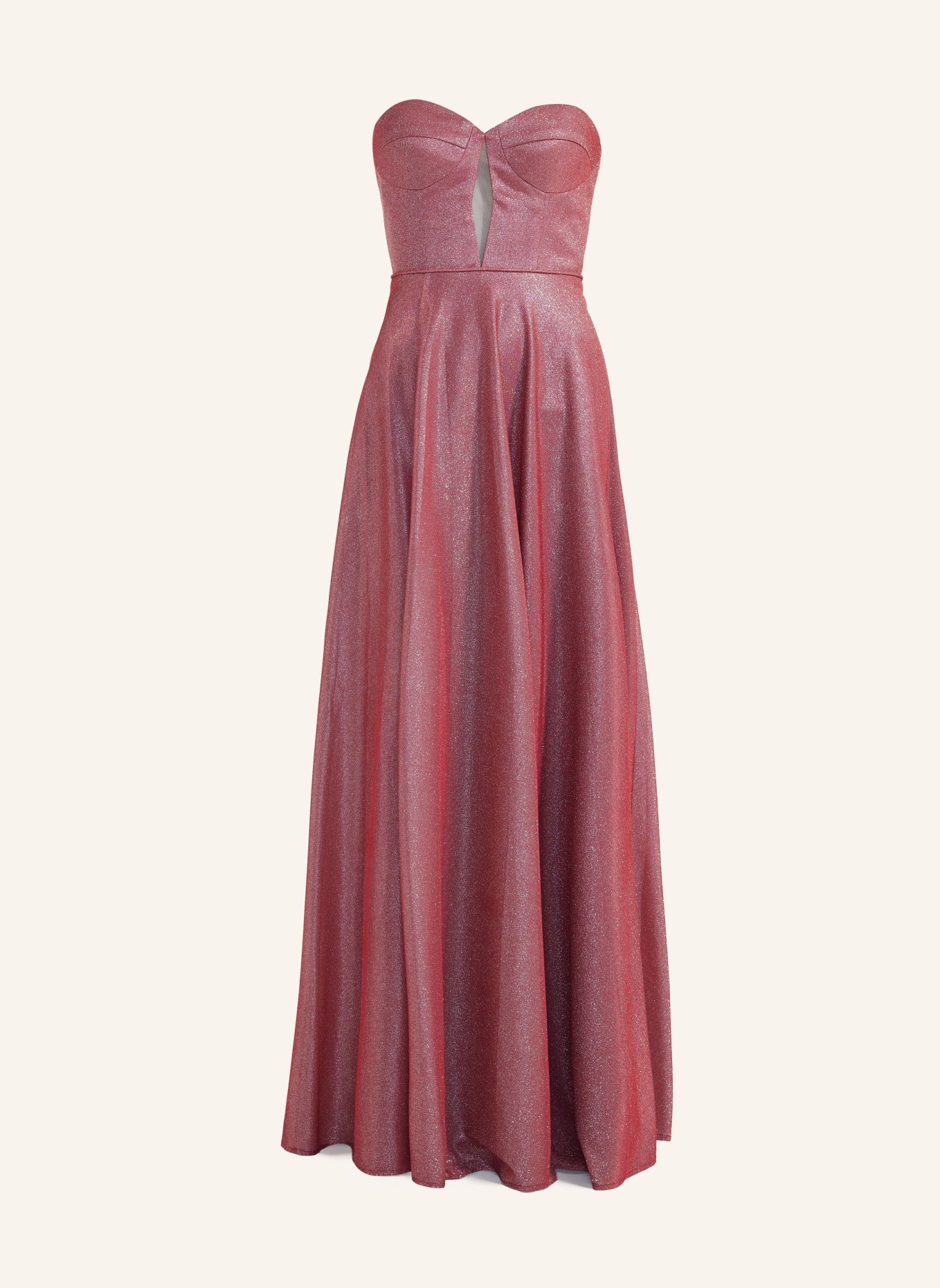 unique Abendkleid SPARKLY GLITTER DRESS, Farbe: ROT (Bild 1)