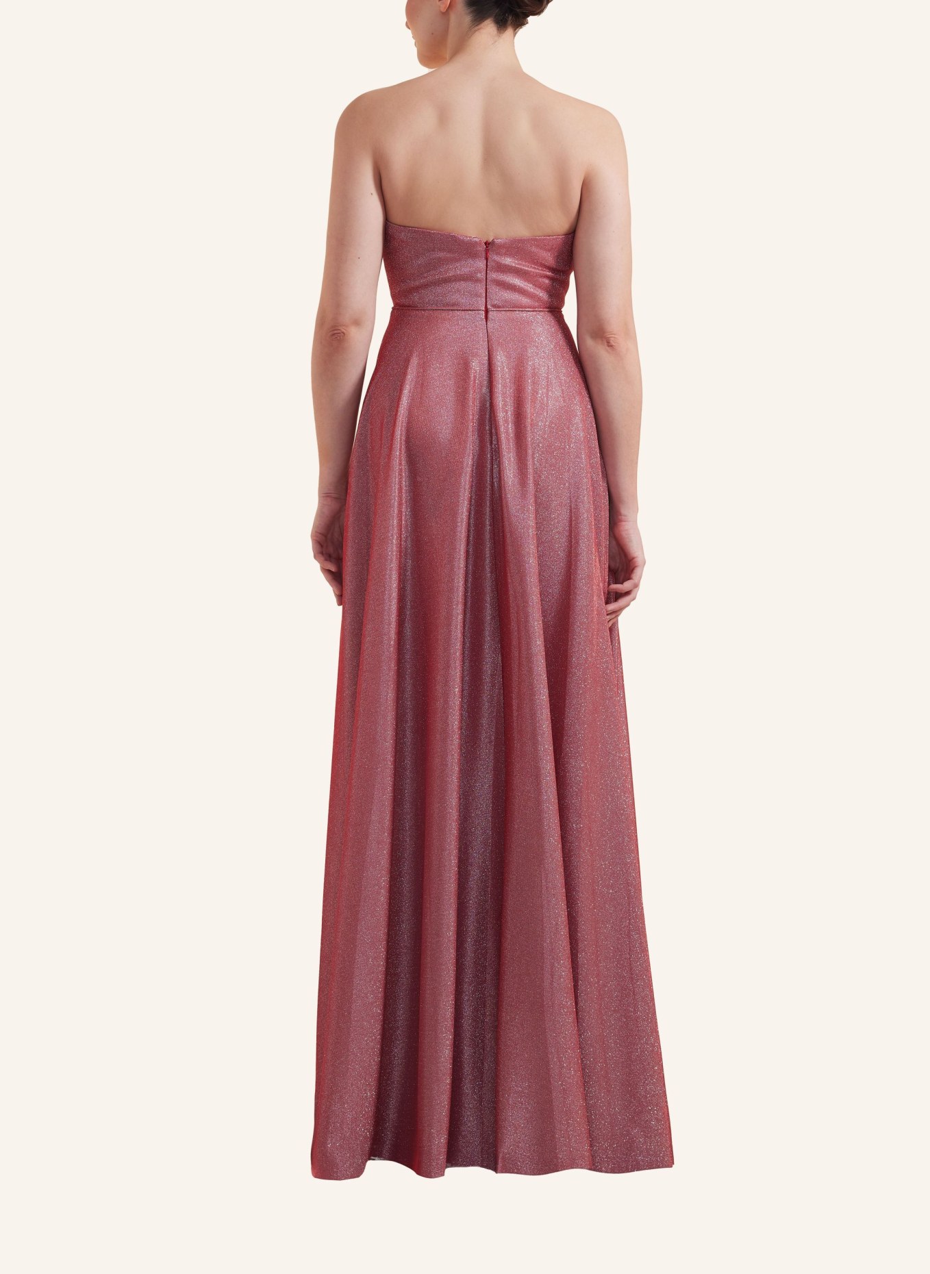 unique Abendkleid SPARKLY GLITTER DRESS, Farbe: ROT (Bild 3)