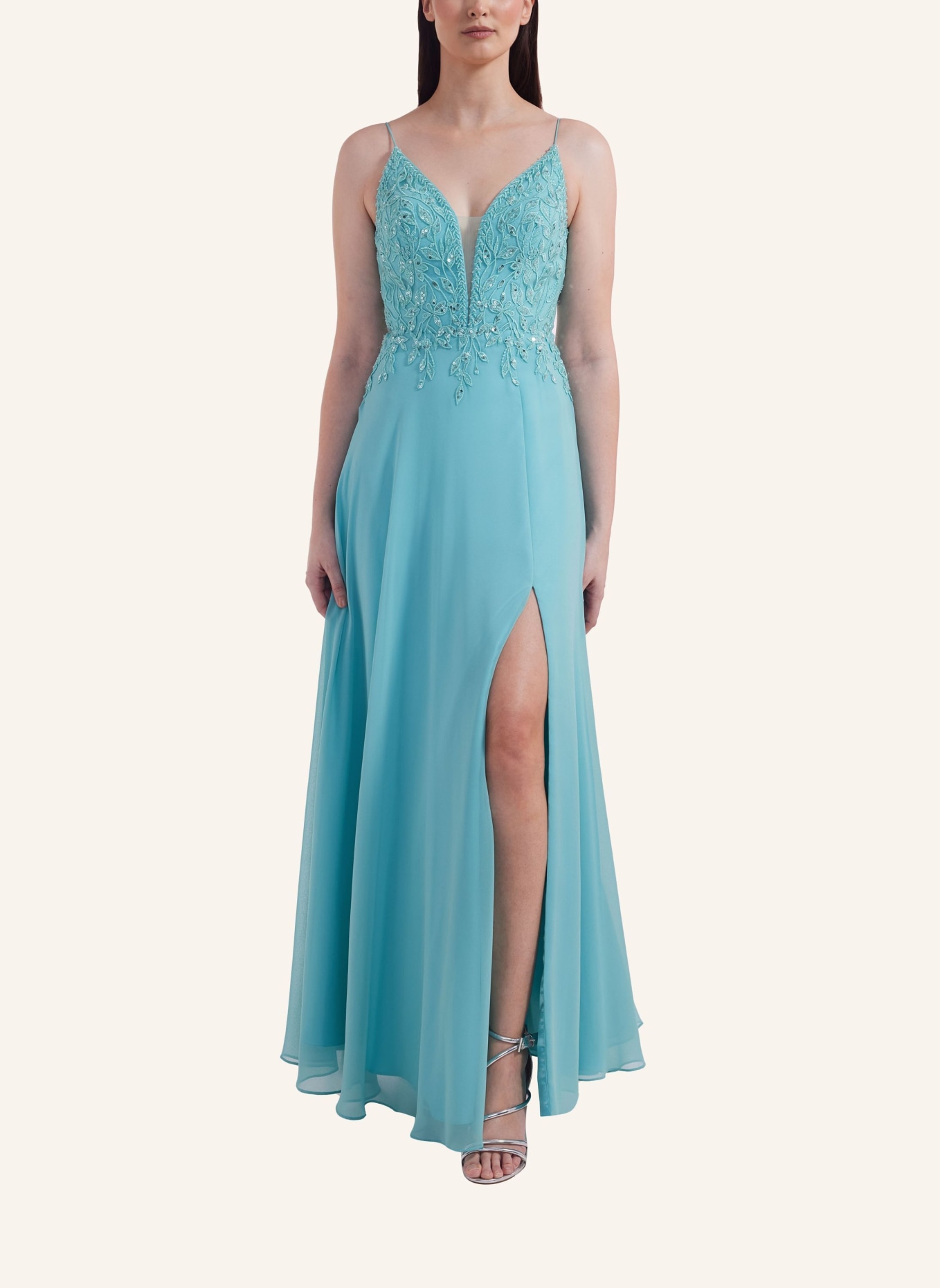 LAONA Abendkleid PLEASURE FLOWER DRESS, Farbe: BLAU (Bild 4)