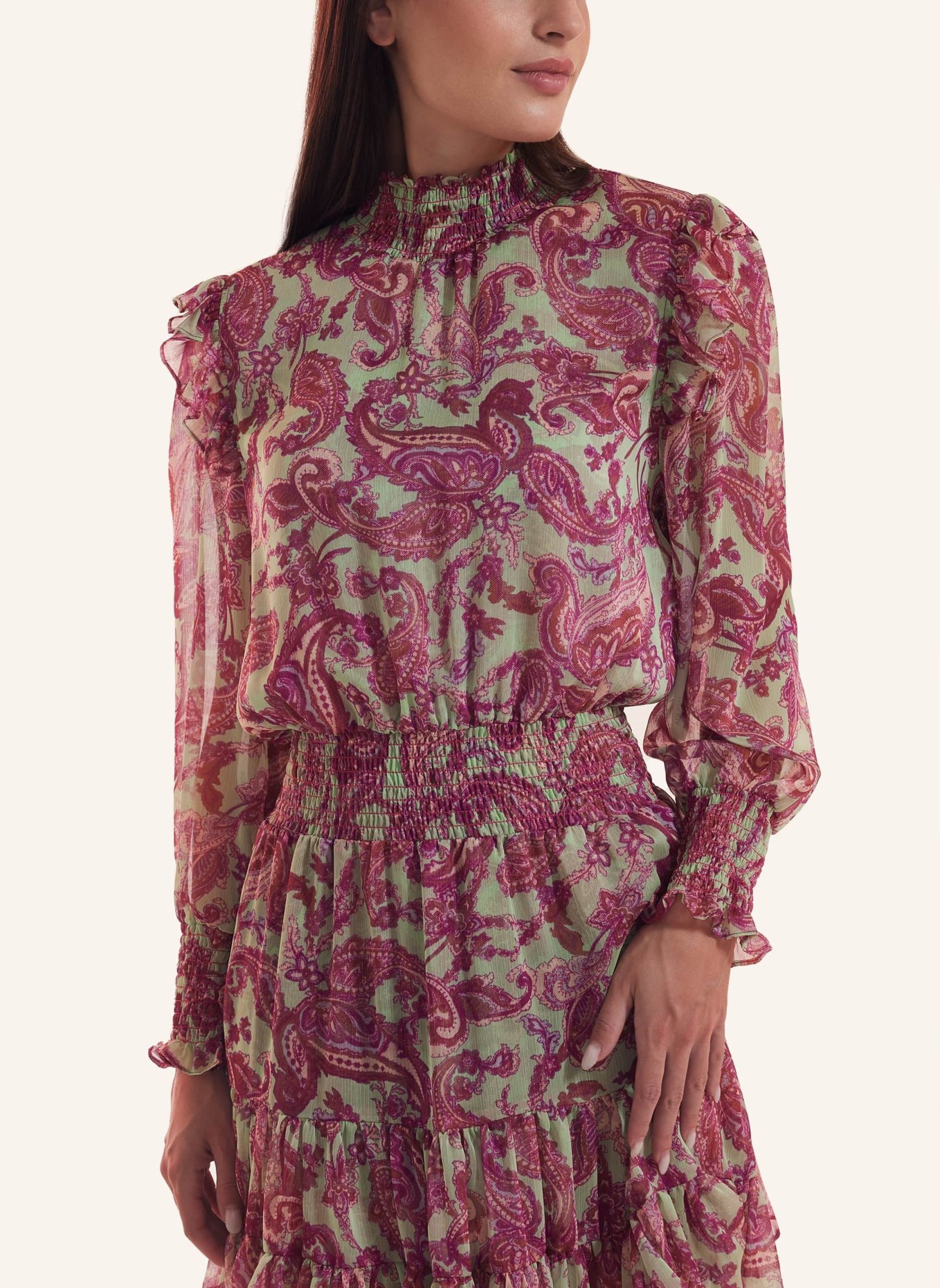 ADLYSH PAISLEY BEACH DRESS, Farbe: ROSA (Bild 2)