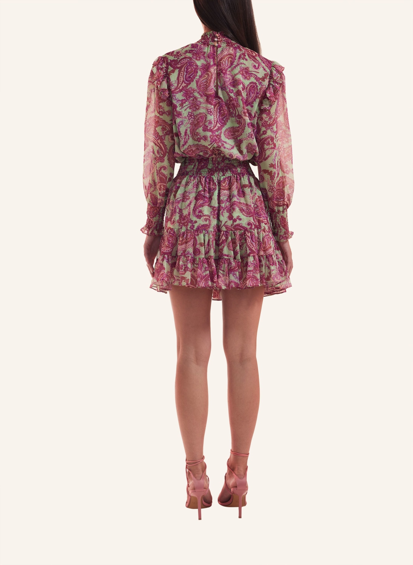 ADLYSH PAISLEY BEACH DRESS, Farbe: ROSA (Bild 3)
